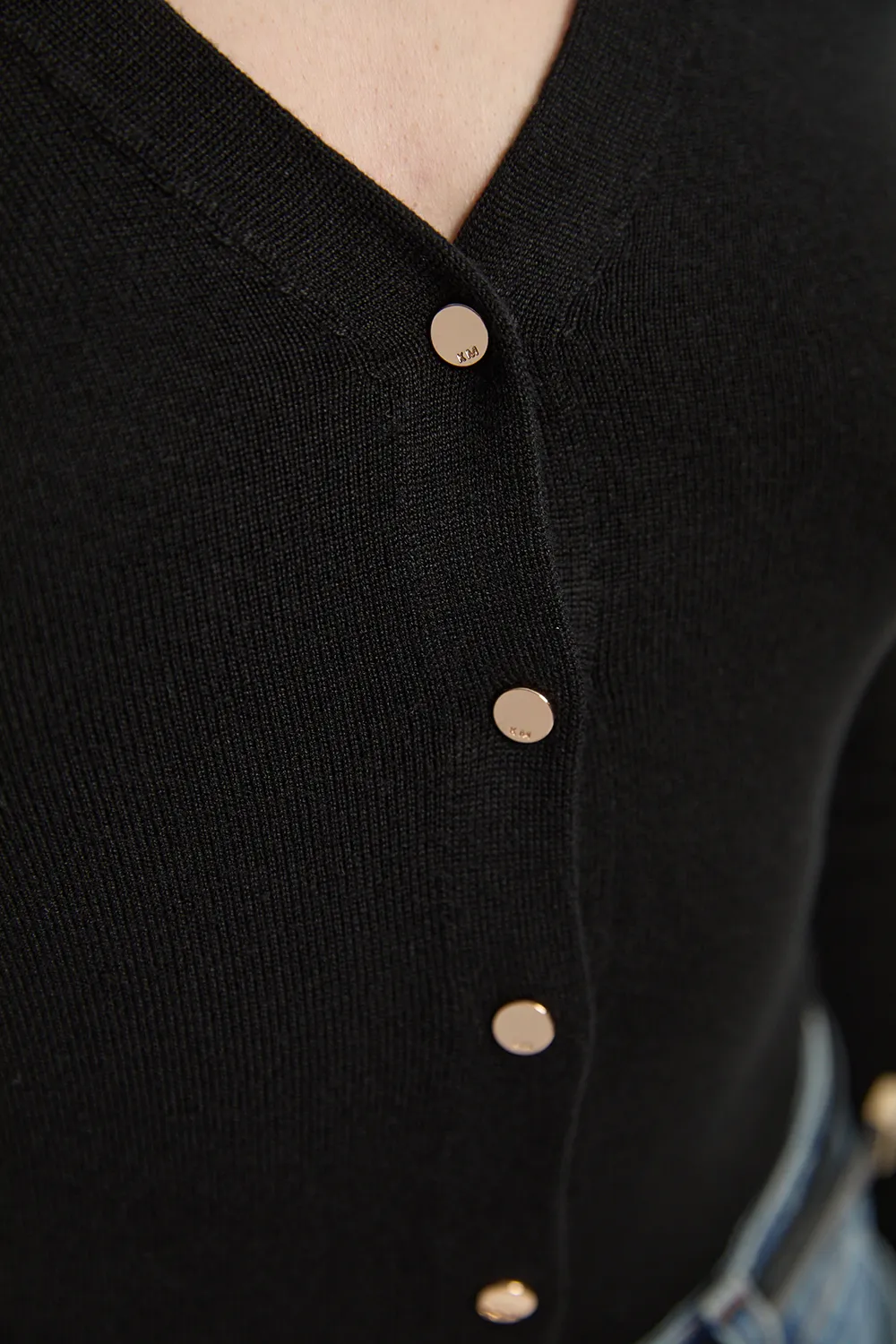 Viscose Blend Knitted Button Detail Cardigan BKK25740