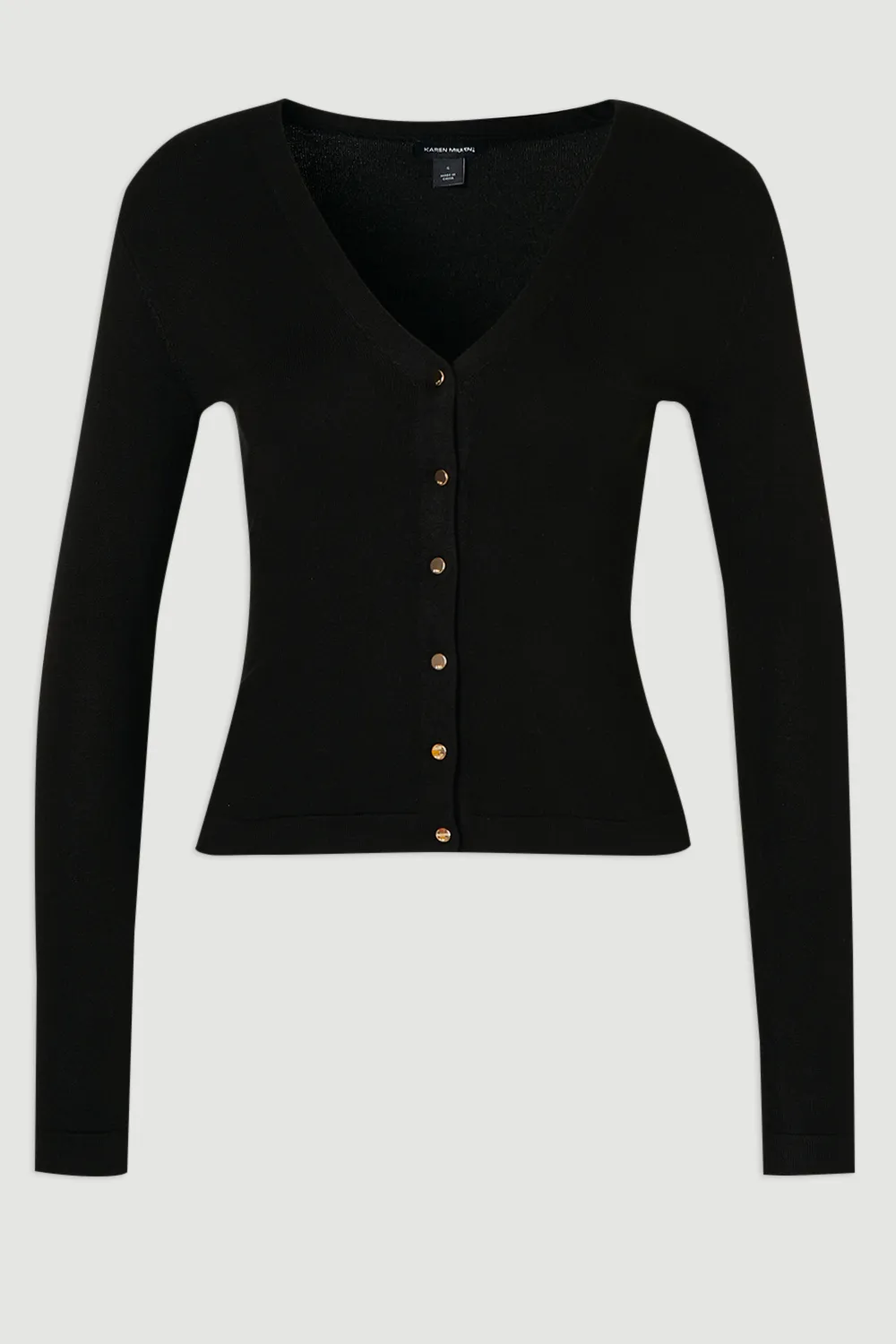 Viscose Blend Knitted Button Detail Cardigan BKK25740