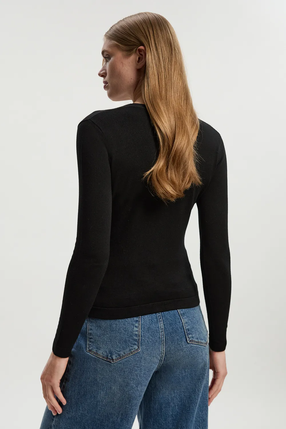 Viscose Blend Knitted Button Detail Cardigan BKK25740