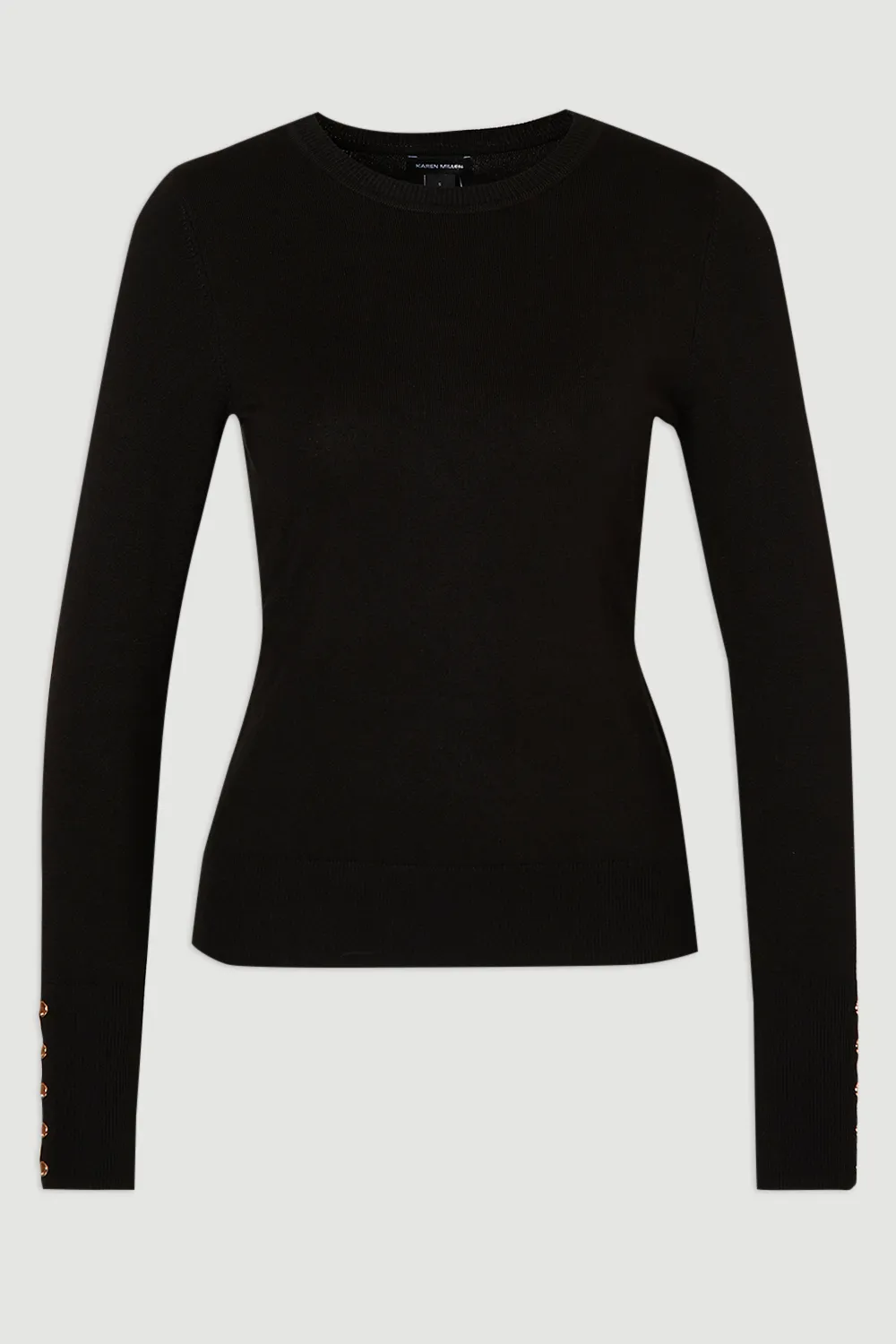 Viscose Blend Knitted Crew Neck Jumper BKK25745