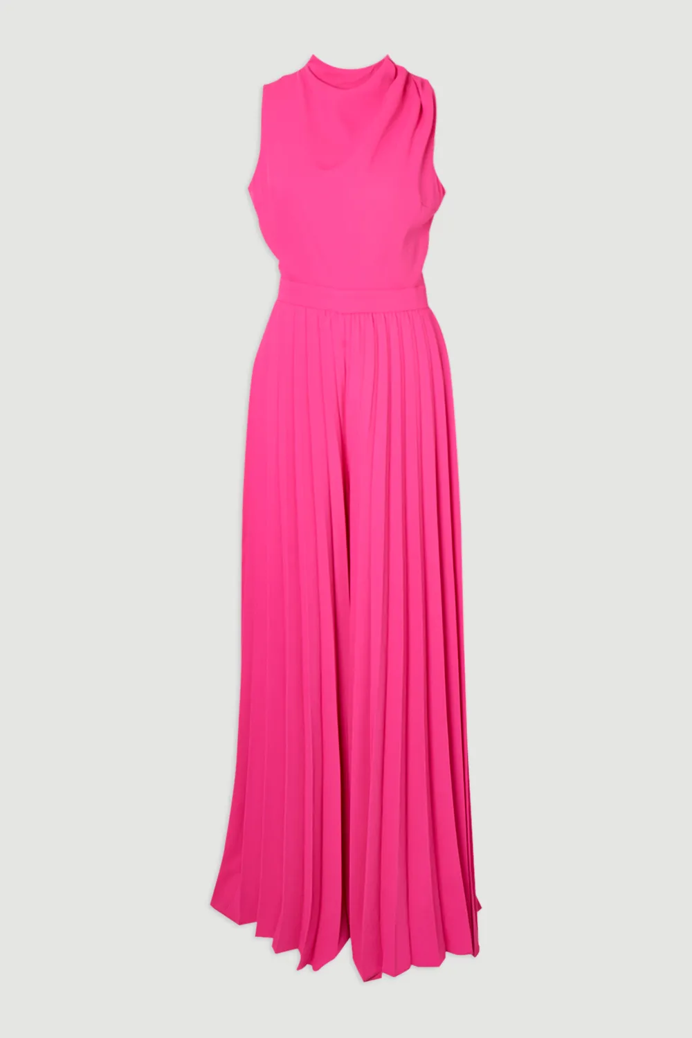 Soft Tailored Halter Neck Pleated Jumpsuit BKK25787