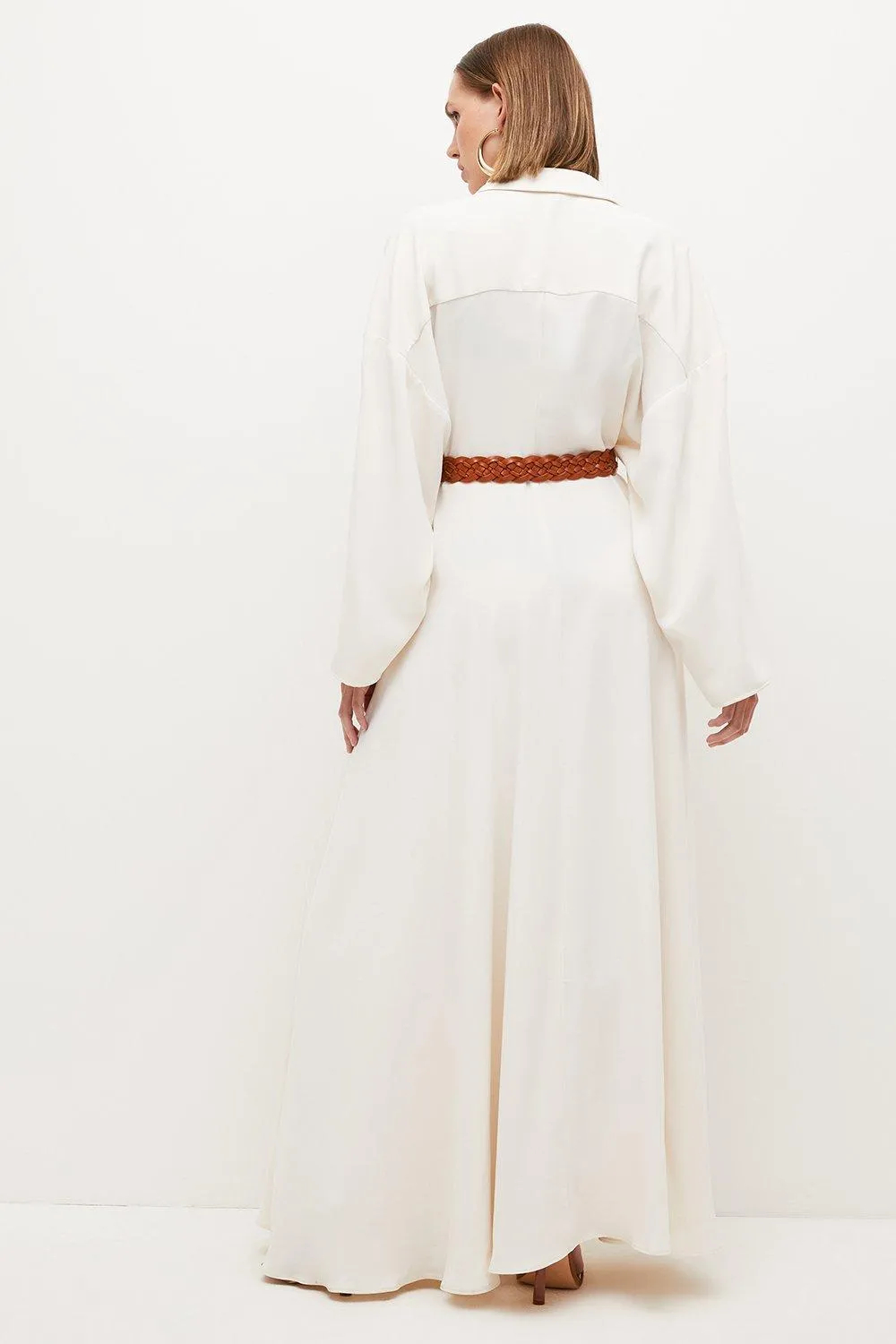 Lydia Millen Petite Belted Maxi Shirt Dress BKK04090