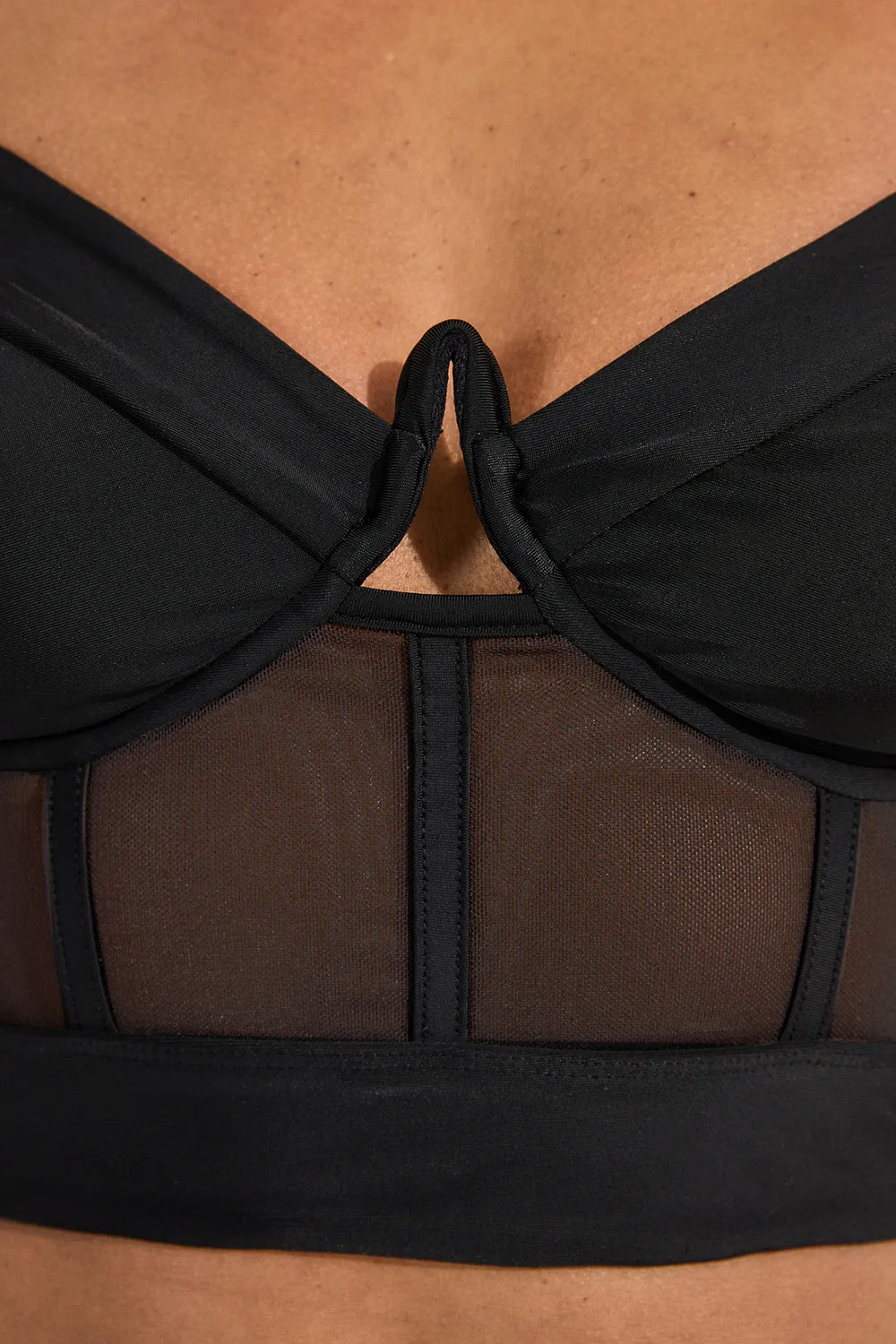 Panelled Mesh Cup Detail Bikini Top BKK25818 3 Panelled Mesh Cup Detail Bikini Top BKK25818