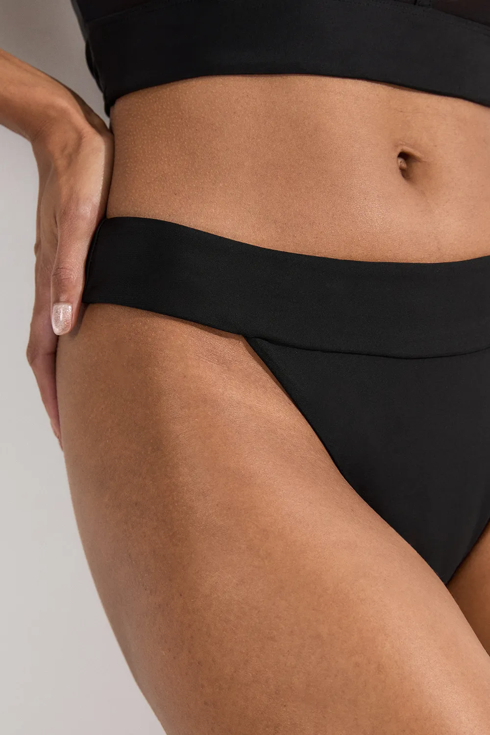 Panelled Mesh Cup Bikini Bottom BKK25819