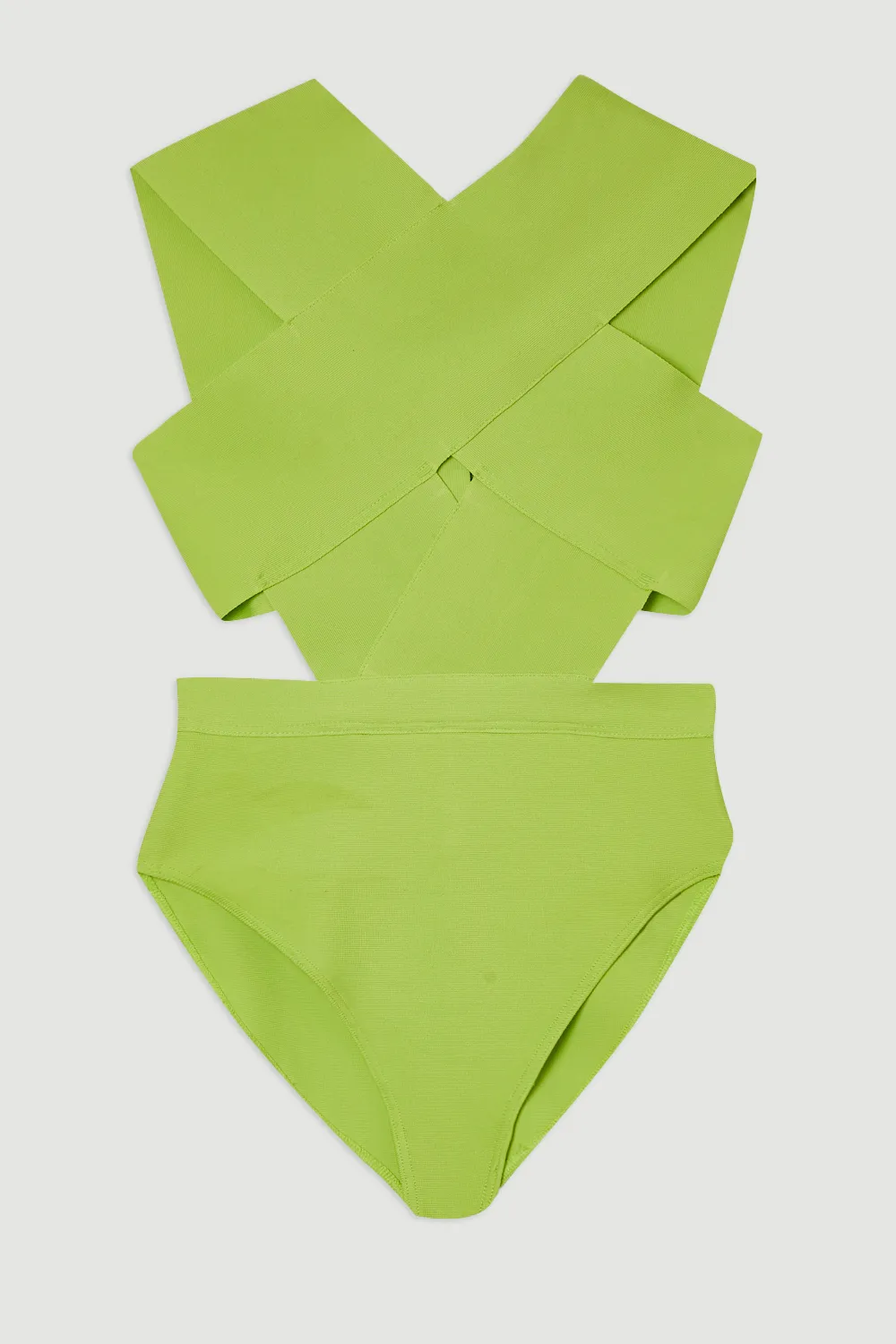 Plus Size Bandage Textured Cross Front Swimsuit BKK25855 4 Plus Size Bandage Textured Cross Front Swimsuit BKK25855