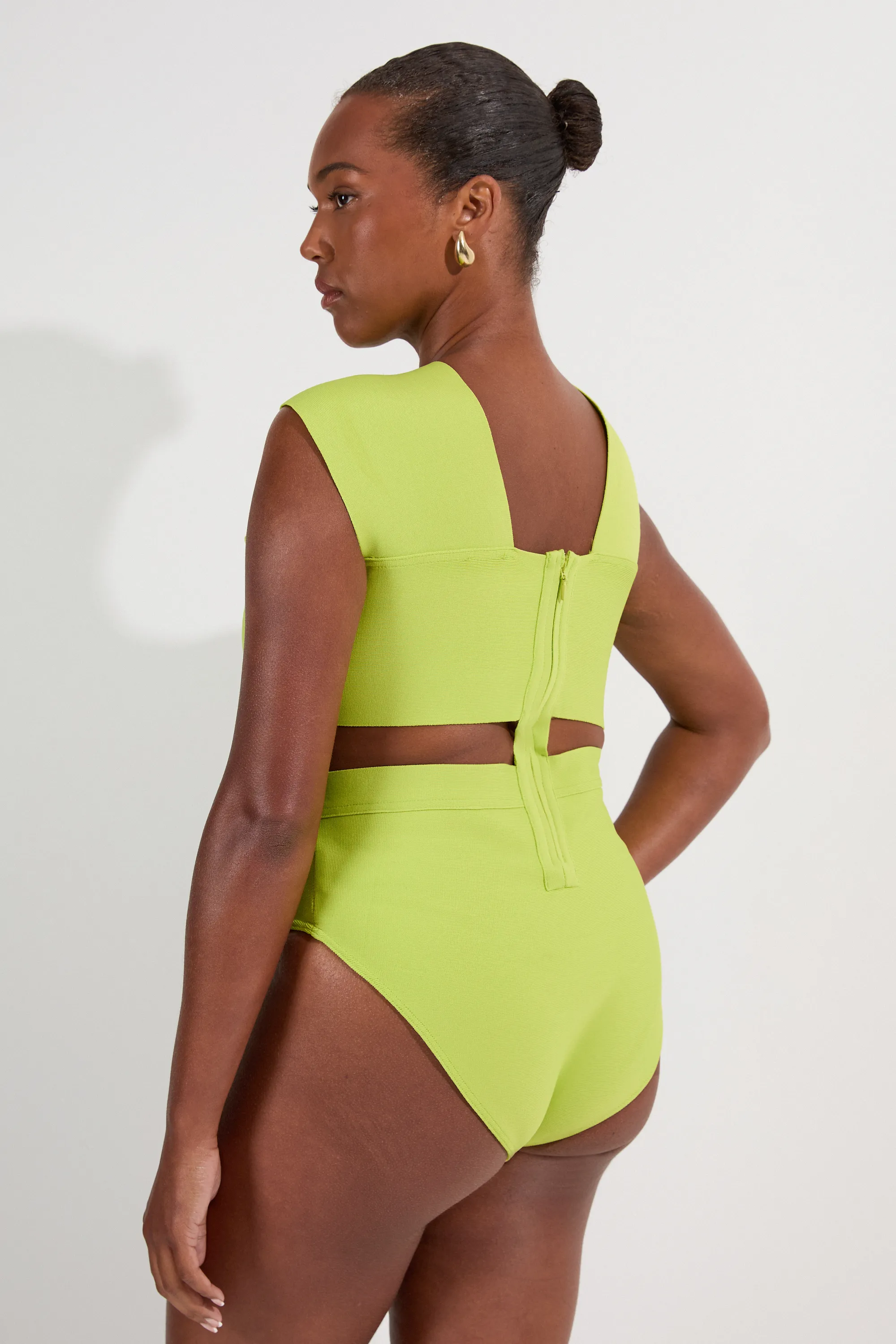 Plus Size Bandage Textured Cross Front Swimsuit BKK25855 5 Plus Size Bandage Textured Cross Front Swimsuit BKK25855