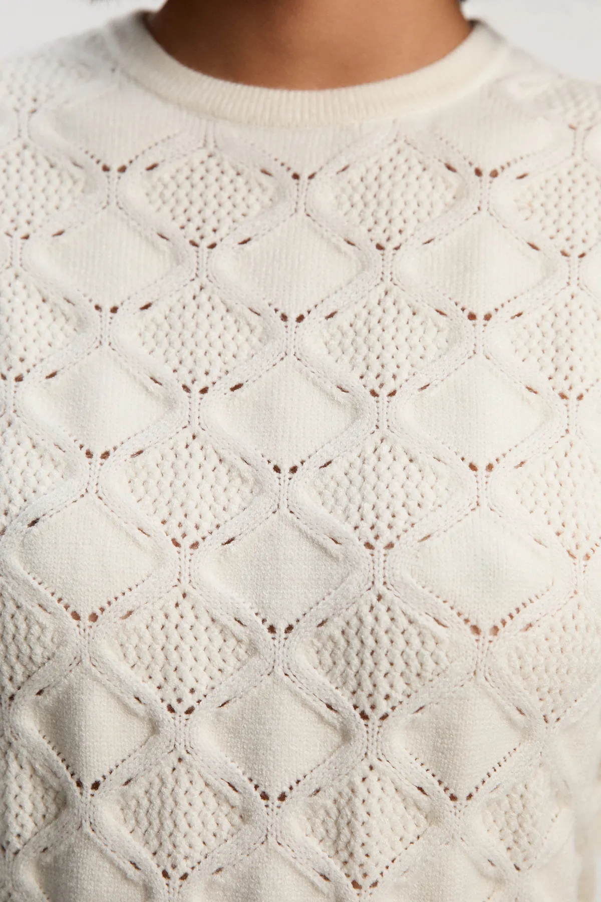 Cable Stitch Puff Sleeve Top BKK25934 3 Cable Stitch Puff Sleeve Top BKK25934