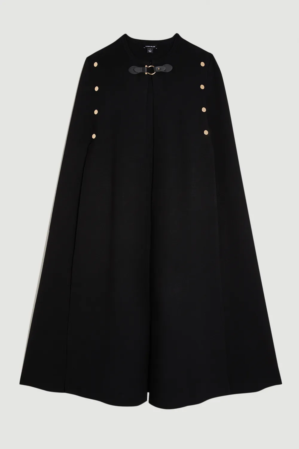 Viscose Blend Military Knit Longline Cape BKK25950 4 Viscose Blend Military Knit Longline Cape BKK25950