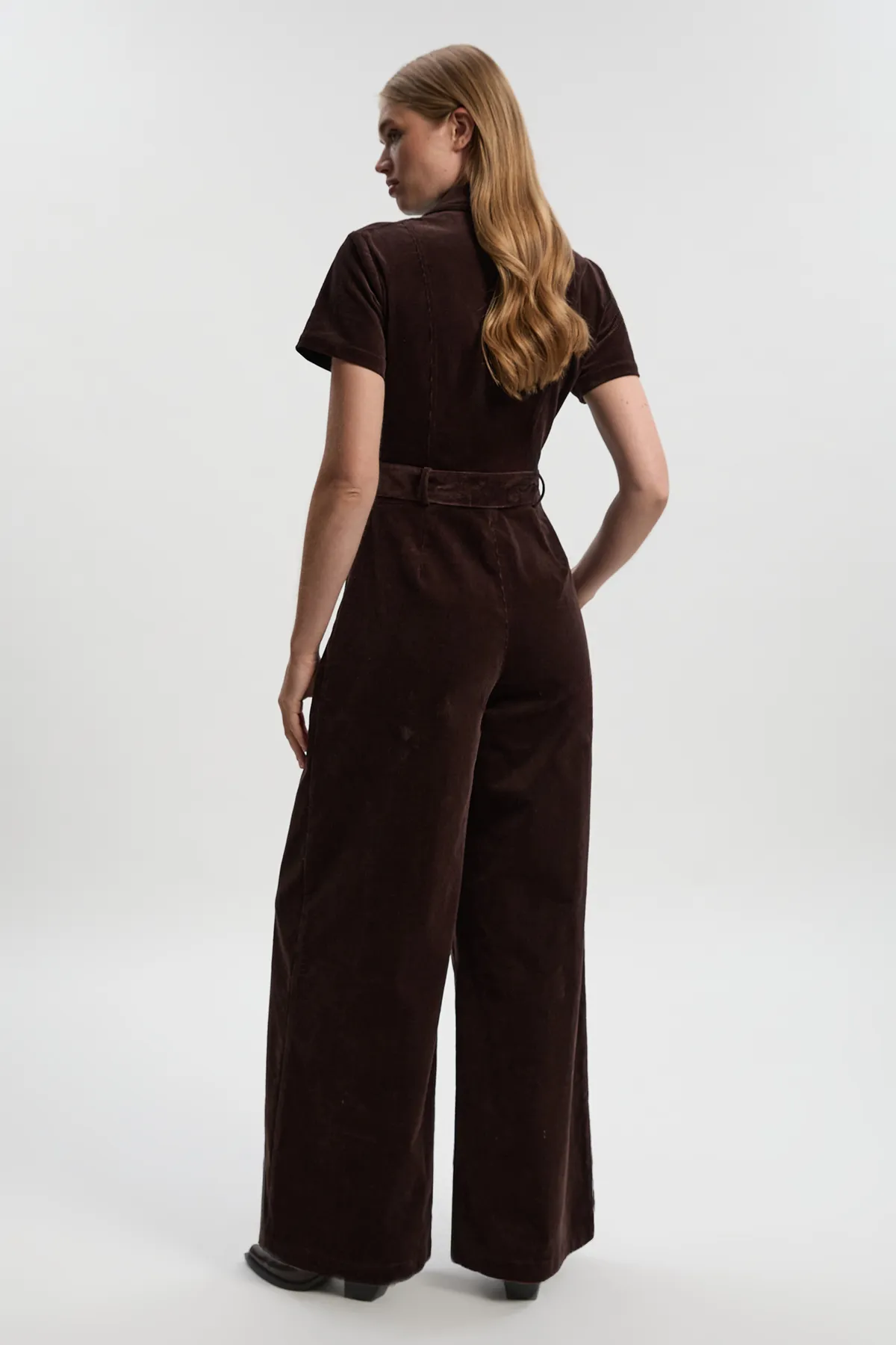 Stretch Cord Wide Leg Jumpsuit BKK26065 3 Stretch Cord Wide Leg Jumpsuit BKK26065
