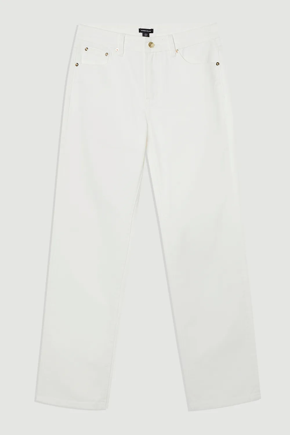 Rigid Denim Mid Rise Straight Leg Jean BKK26084