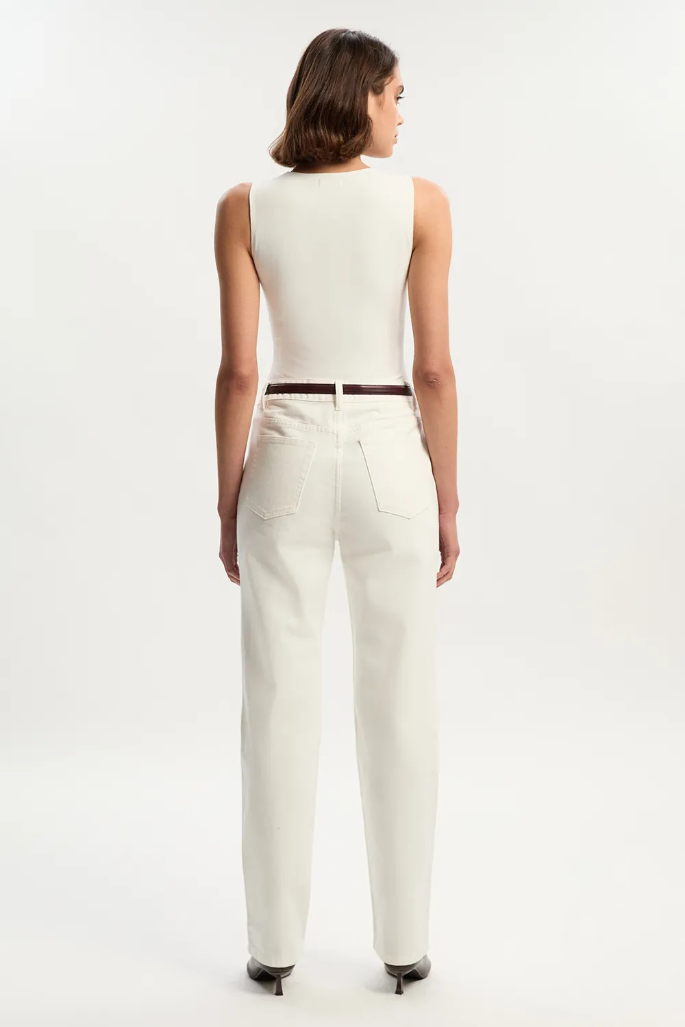 Rigid Denim High Rise Straight Leg Jean BKK26085