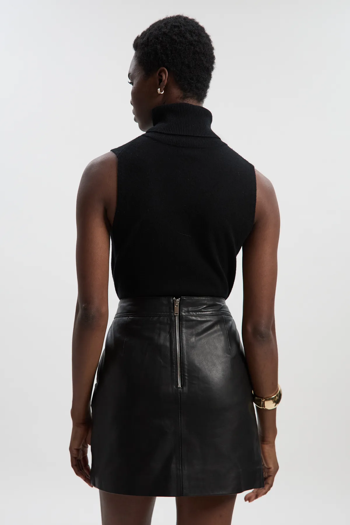 Leather Signature Mini Skirt BKK26121 4 Leather Signature Mini Skirt BKK26121