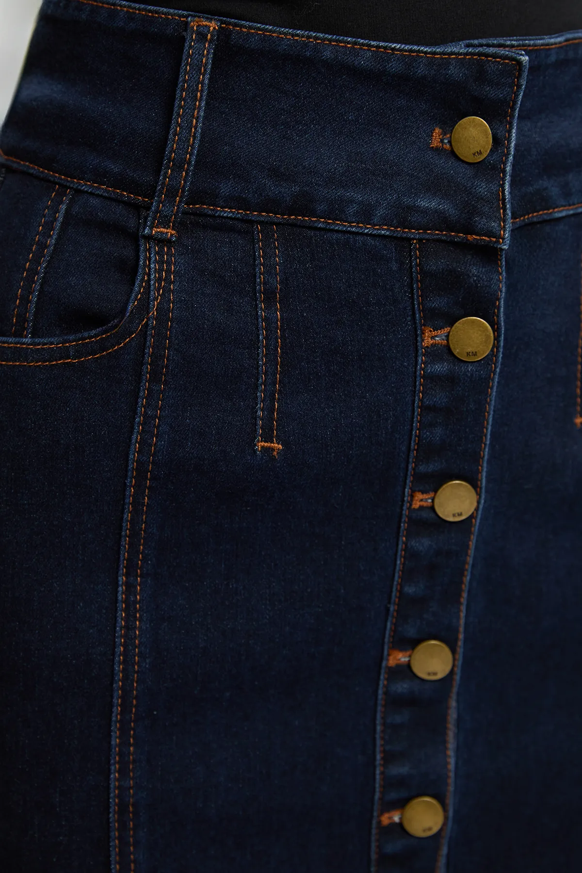 Denim Corset Waist Detail Pencil Skirt BKK26124 3 Denim Corset Waist Detail Pencil Skirt BKK26124