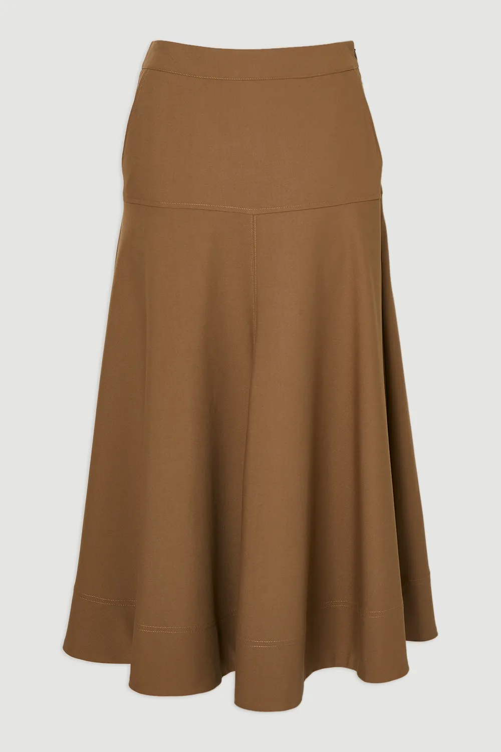 Viscose Blend Tailored Full skirt BKK26137