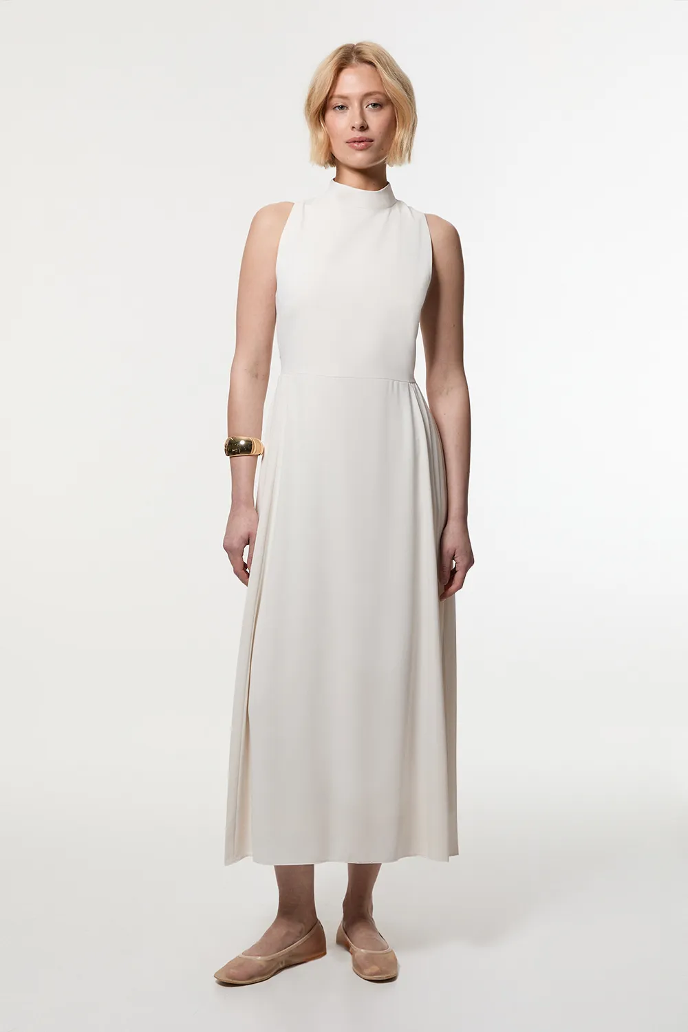 Tall Soft Tailored Pleated Panel Midaxi Dress BKK17872