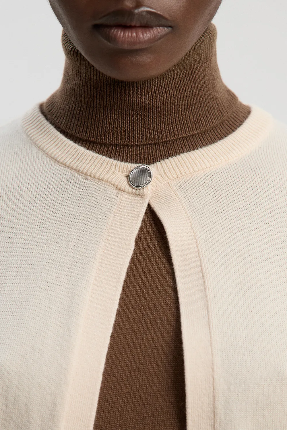 Cashmere Wool Blend Knit Cardigan BKK26157