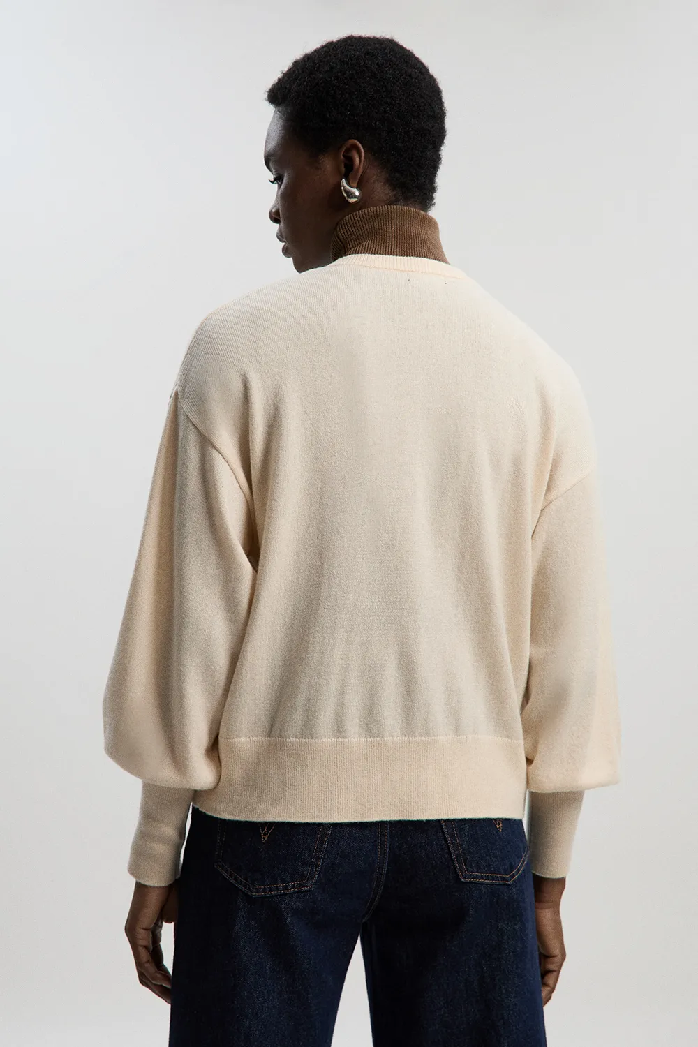 Cashmere Wool Blend Knit Cardigan BKK26157