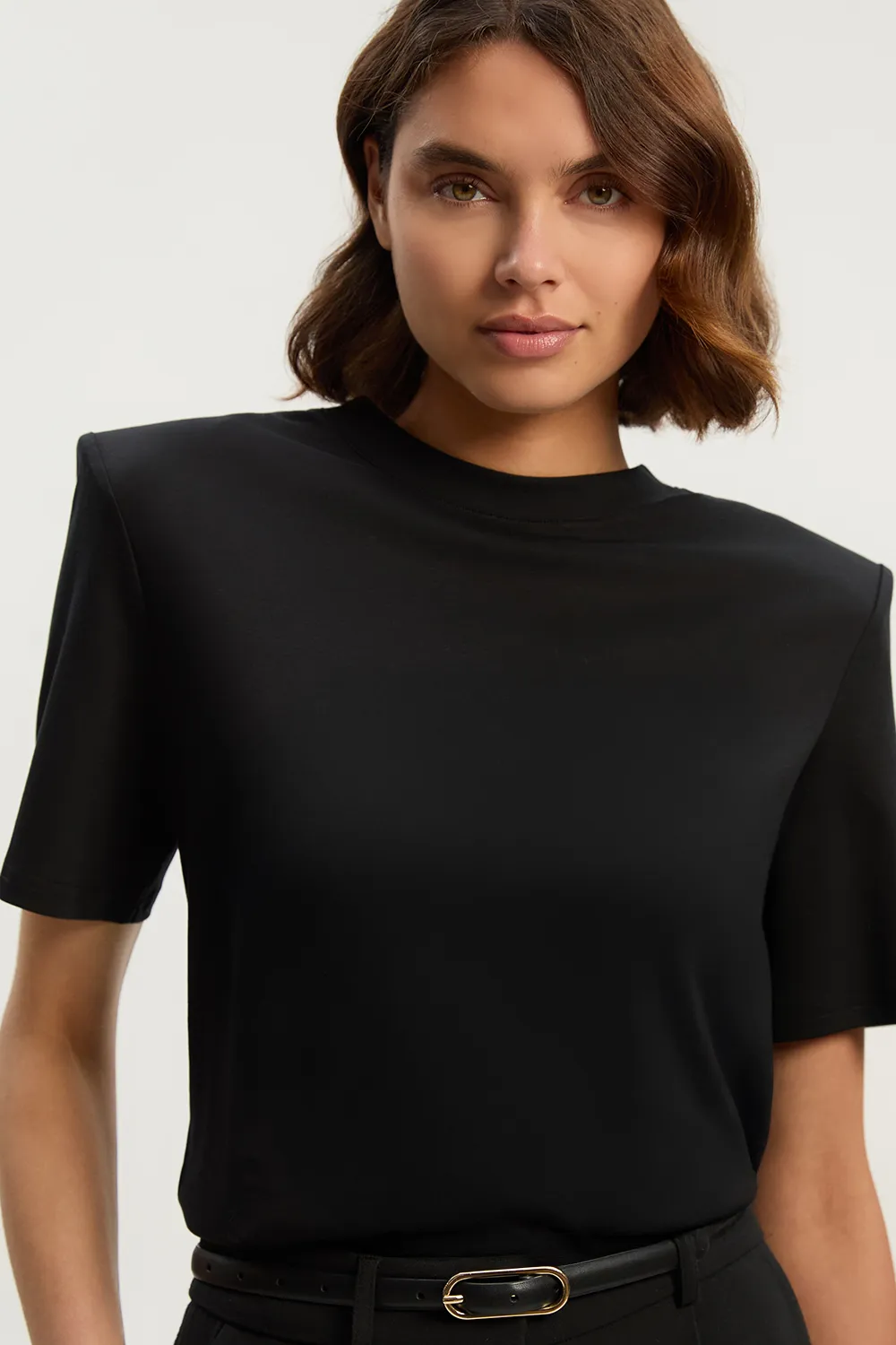 Power Shoulder Jersey T-Shirt BKK26184 3 Power Shoulder Jersey T-Shirt BKK26184