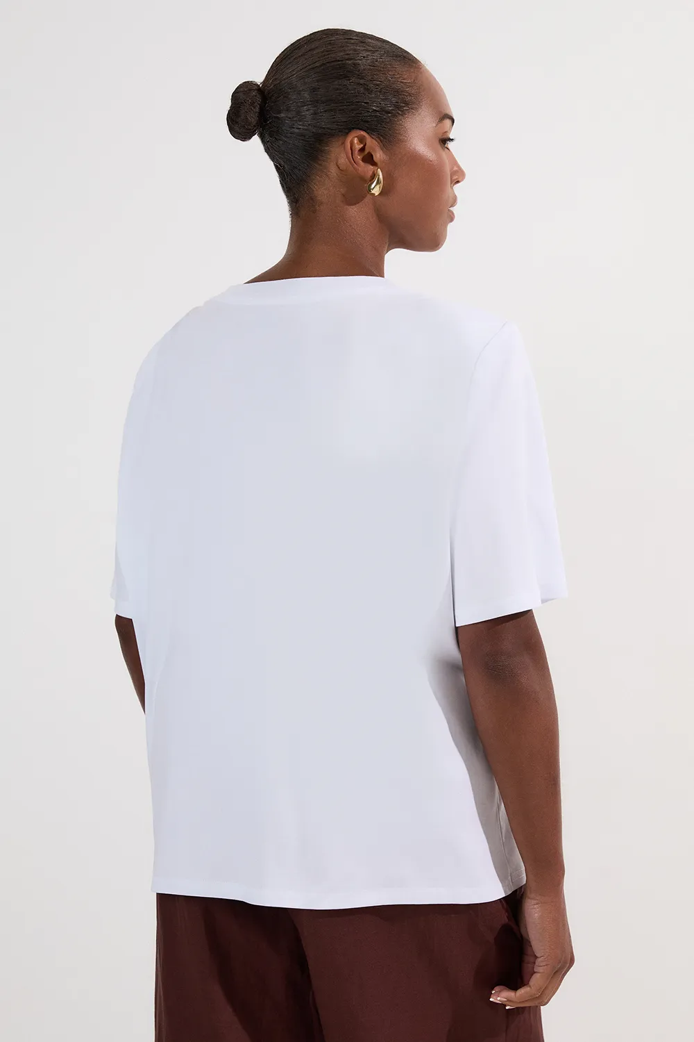 Plus Size Power Shoulder Jersey T-Shirt BKK26185 5 Plus Size Power Shoulder Jersey T-Shirt BKK26185