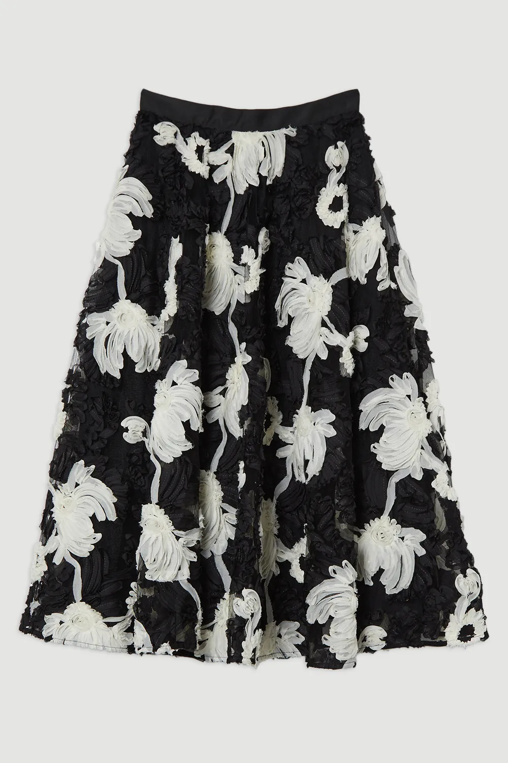 Rosette Mono Textured Woven Prom Skirt BKK22932 4 Rosette Mono Textured Woven Prom Skirt BKK22932