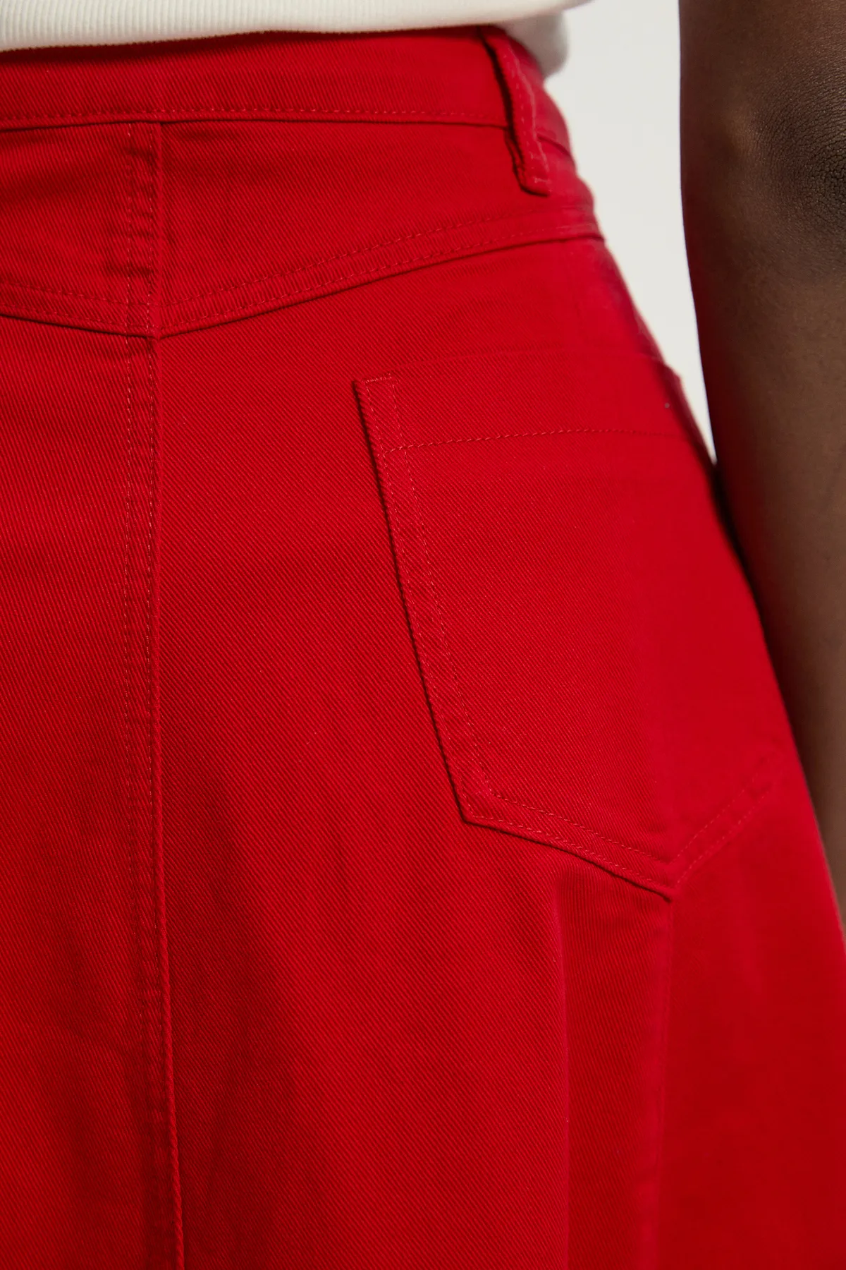 Denim 5 Pocket Midi Skirt BKK26375