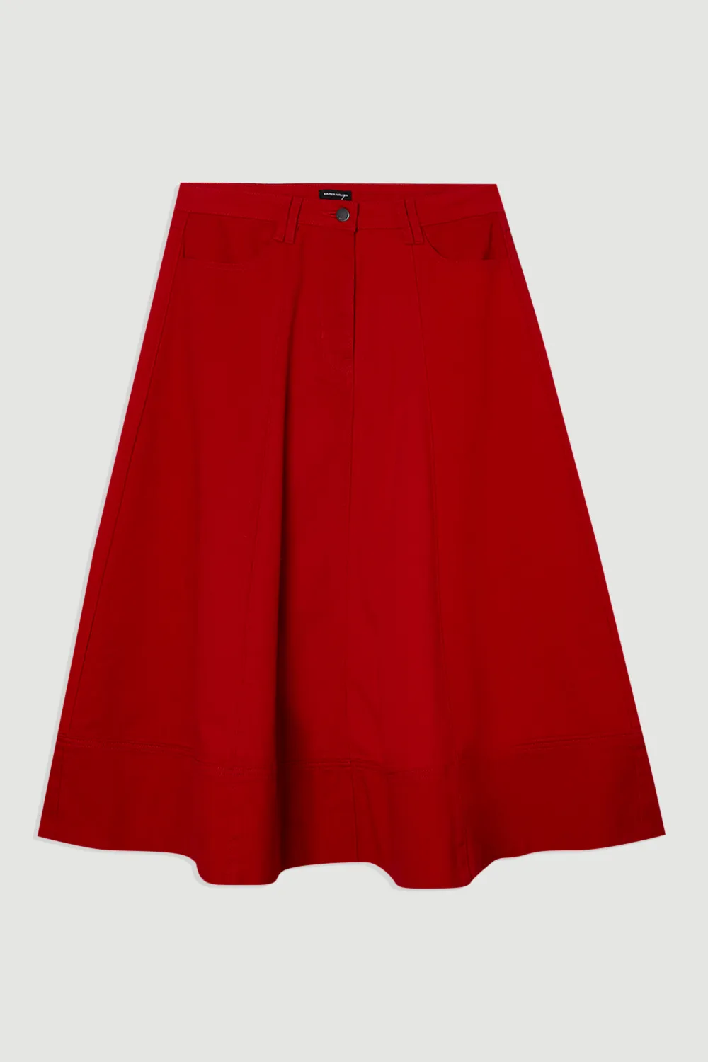 Denim 5 Pocket Midi Skirt BKK26375