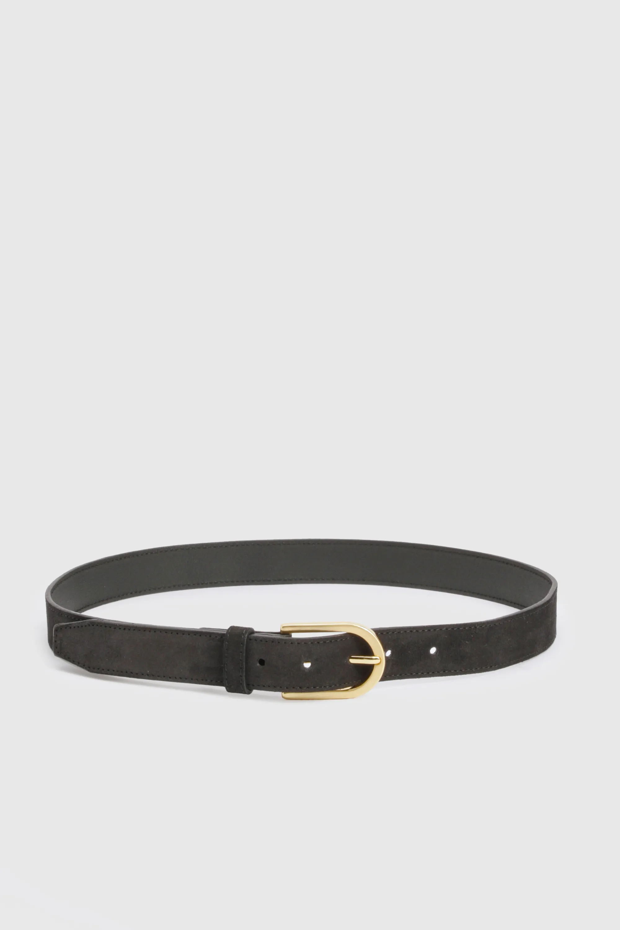Suede Rounded Buckle Belt BKK26393
