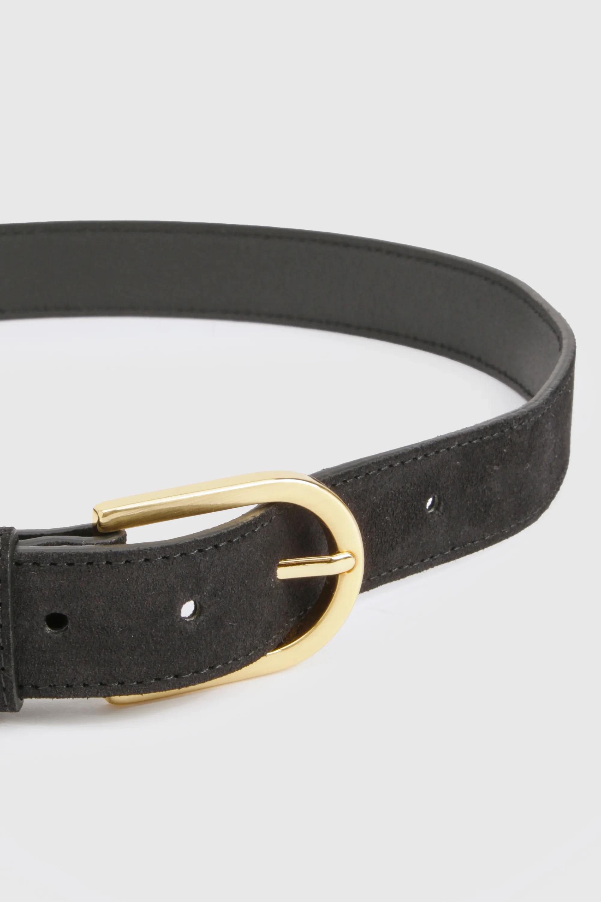 Suede Rounded Buckle Belt BKK26393