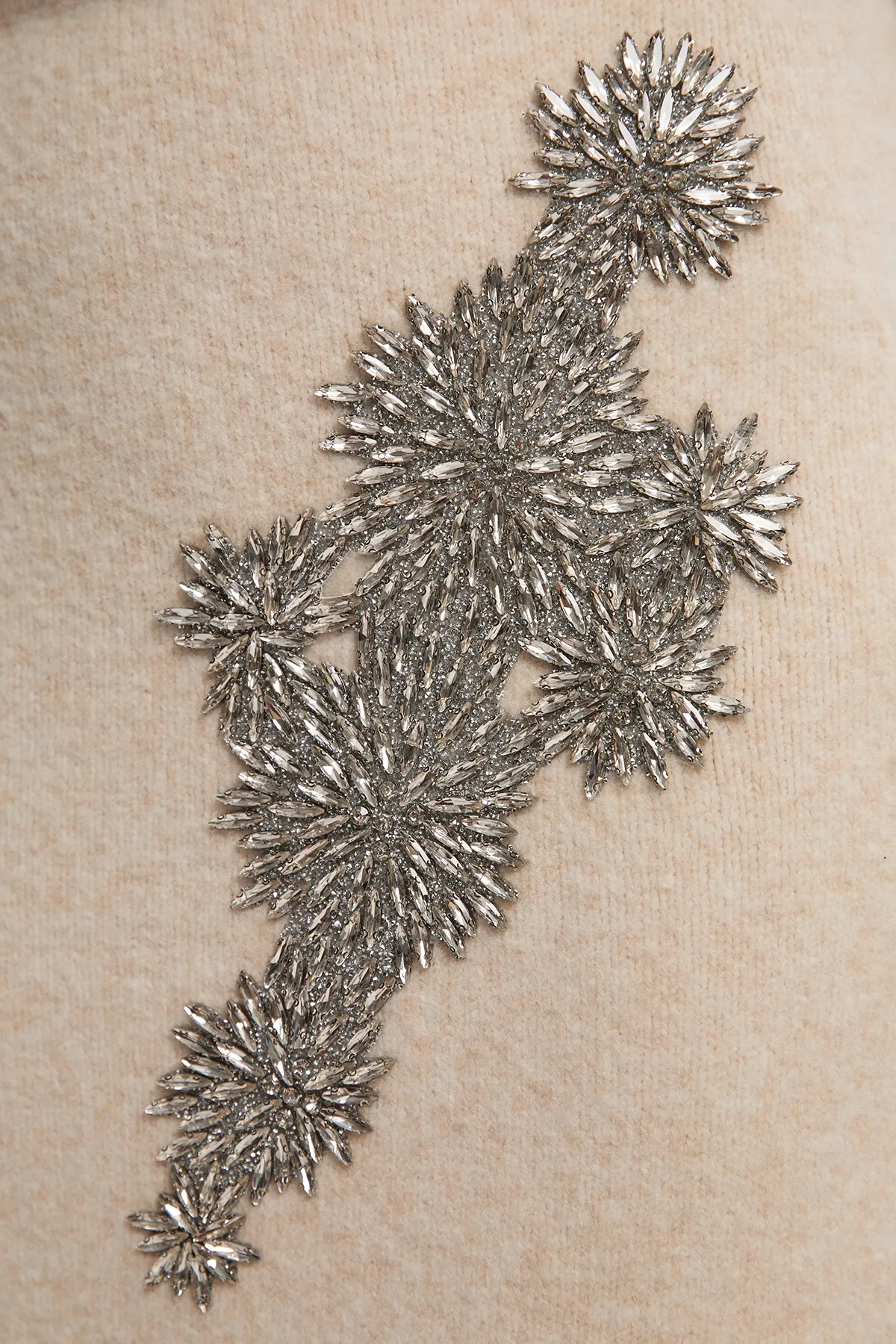 Wool Blend Embellished Cosy Pencil Midi Skirt BKK26550