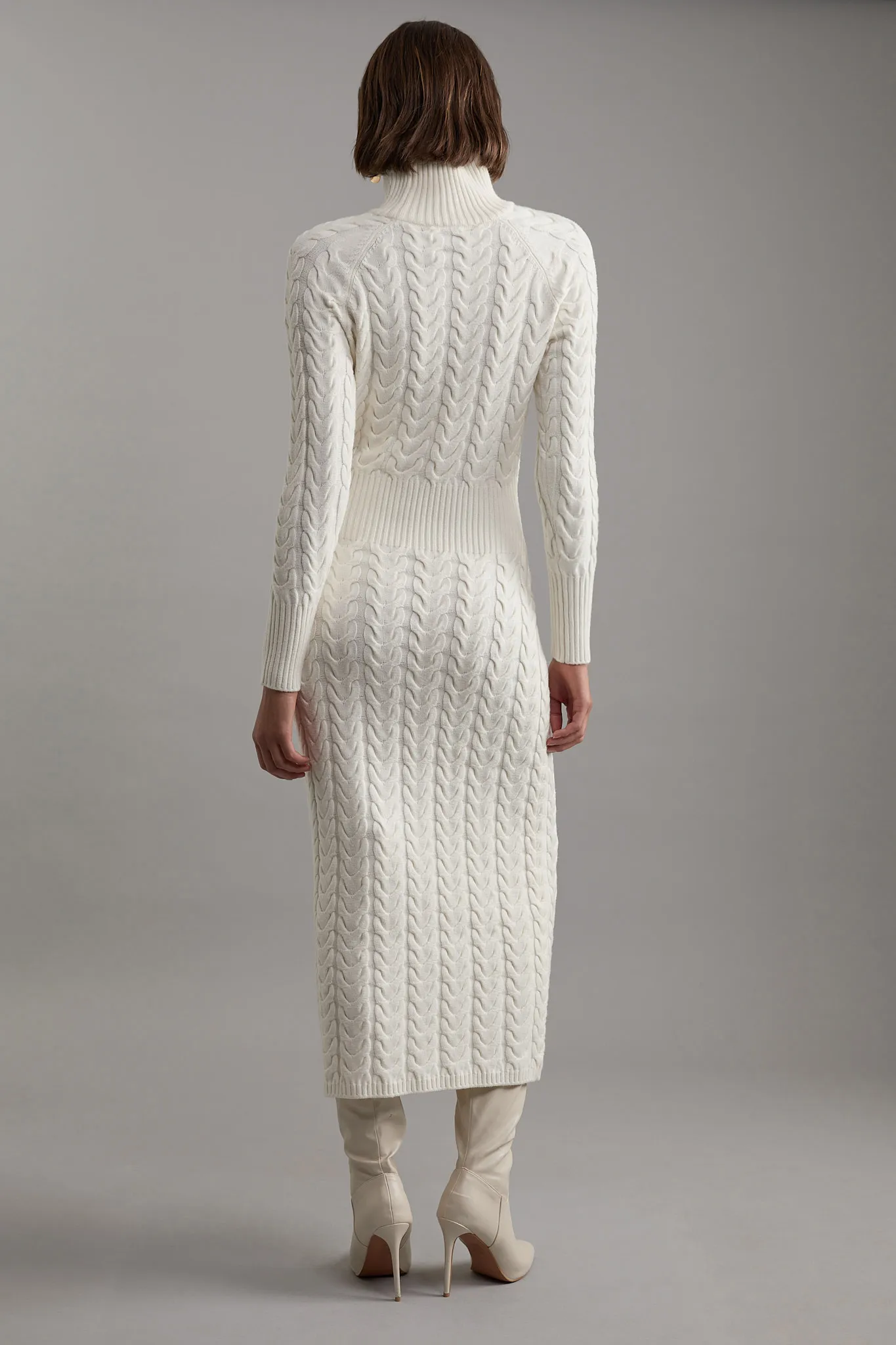 Cable Knit Funnel Neck Maxi Dress BKK26552 5 Cable Knit Funnel Neck Maxi Dress BKK26552