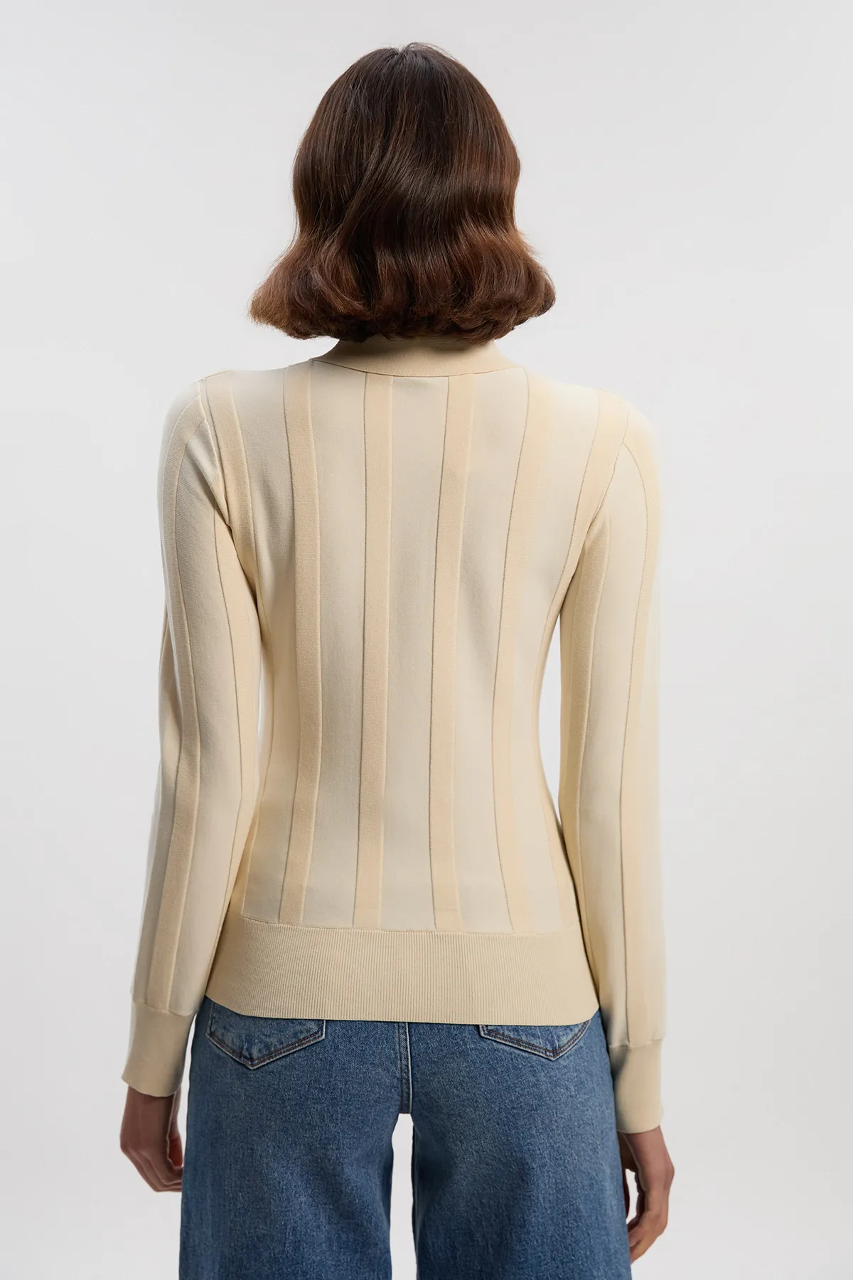 Rib Knit Colour Block Zip Through Top BKK26586