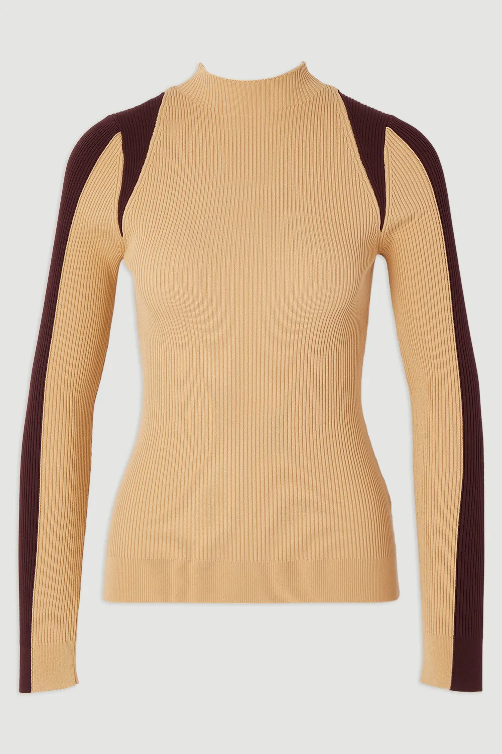 Rib Knit Colour Block Top BKK26596