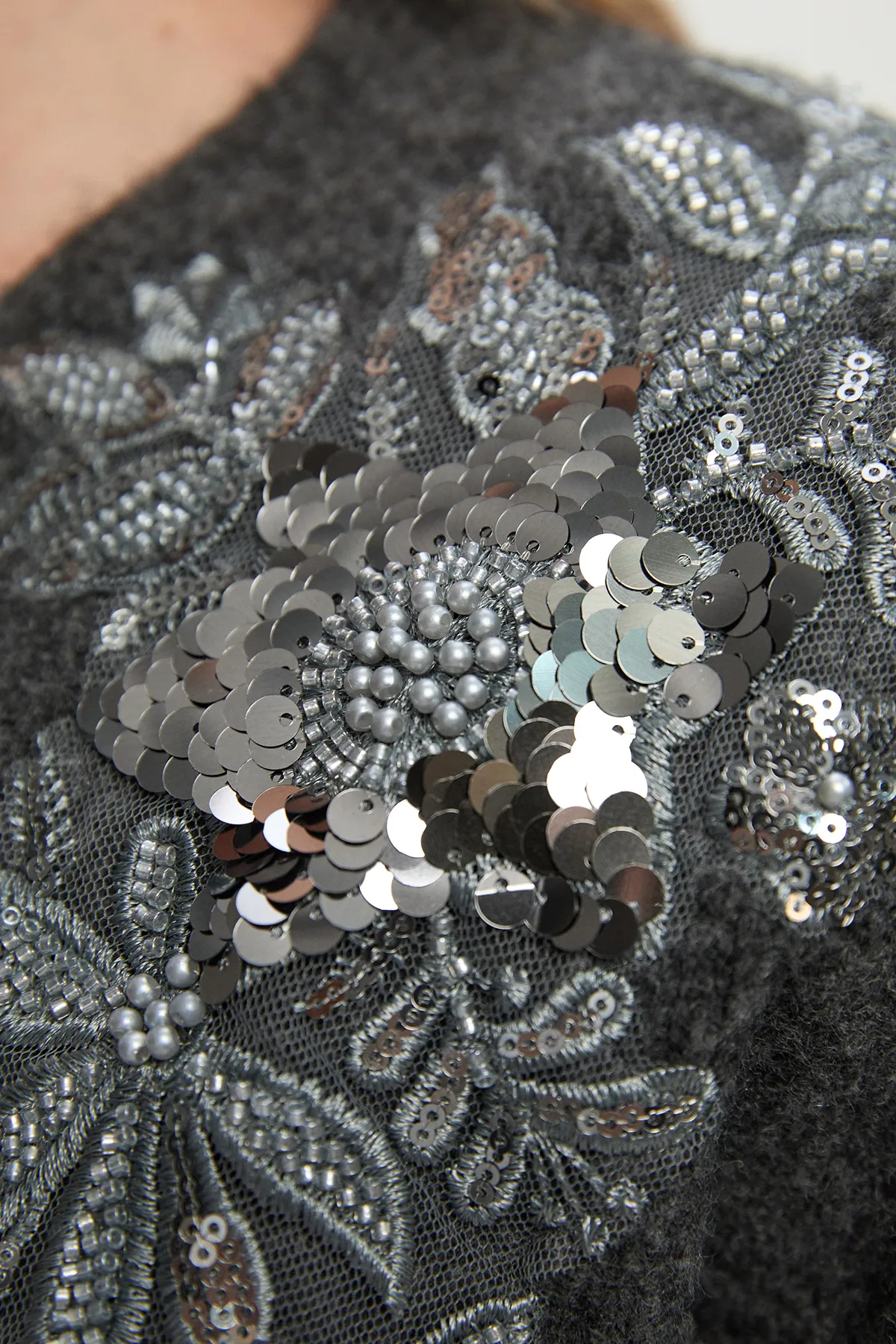 Archive Floral Embellished Cosy Wool Blend Cardigan BKK26597