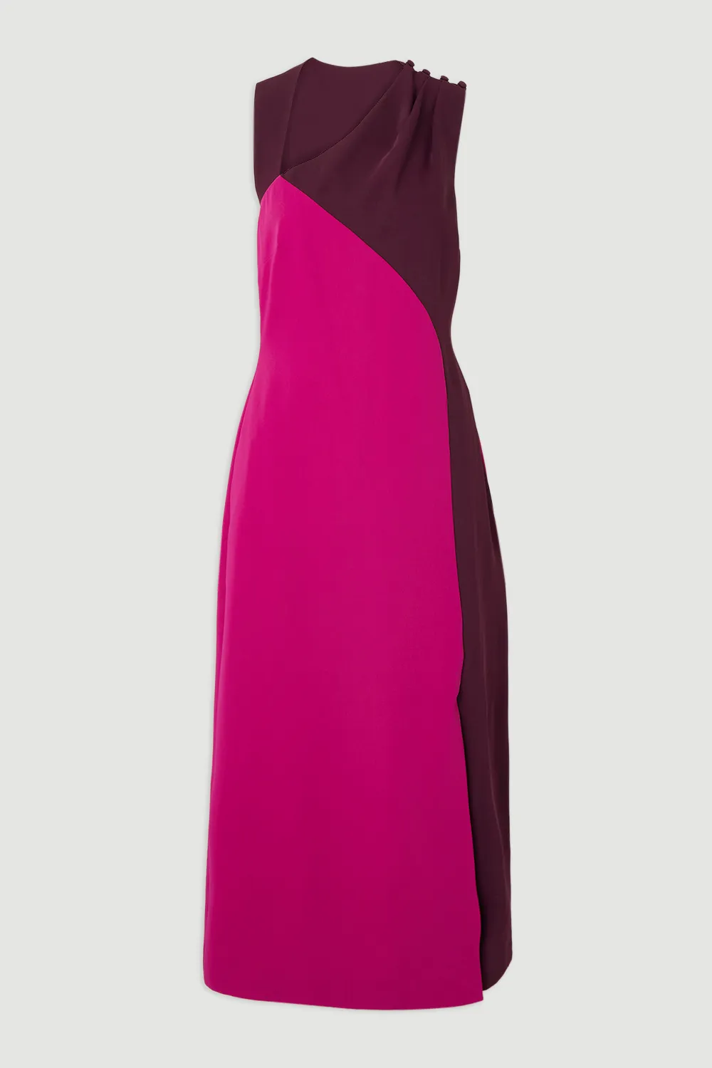 Soft Tailored Colour Block Halter Neck Midi Dress BKK26655 4 Soft Tailored Colour Block Halter Neck Midi Dress BKK26655