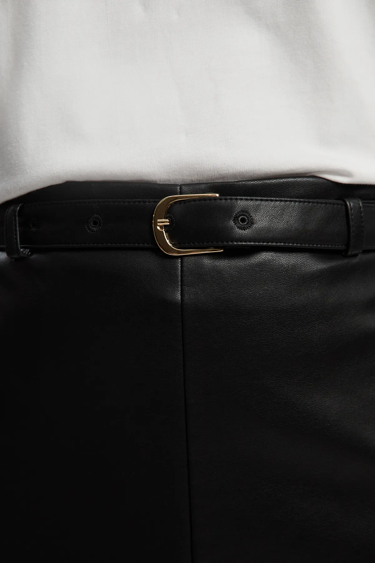 Faux Leather Tailored Midi Pencil Skirt BKK26688 3 Faux Leather Tailored Midi Pencil Skirt BKK26688