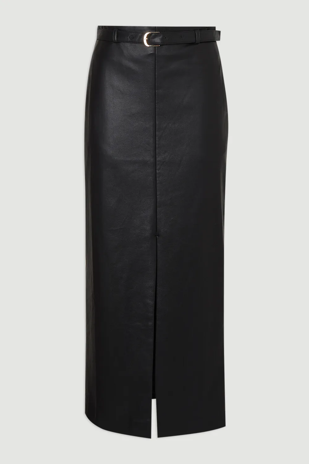 Faux Leather Tailored Midi Pencil Skirt BKK26688 4 Faux Leather Tailored Midi Pencil Skirt BKK26688