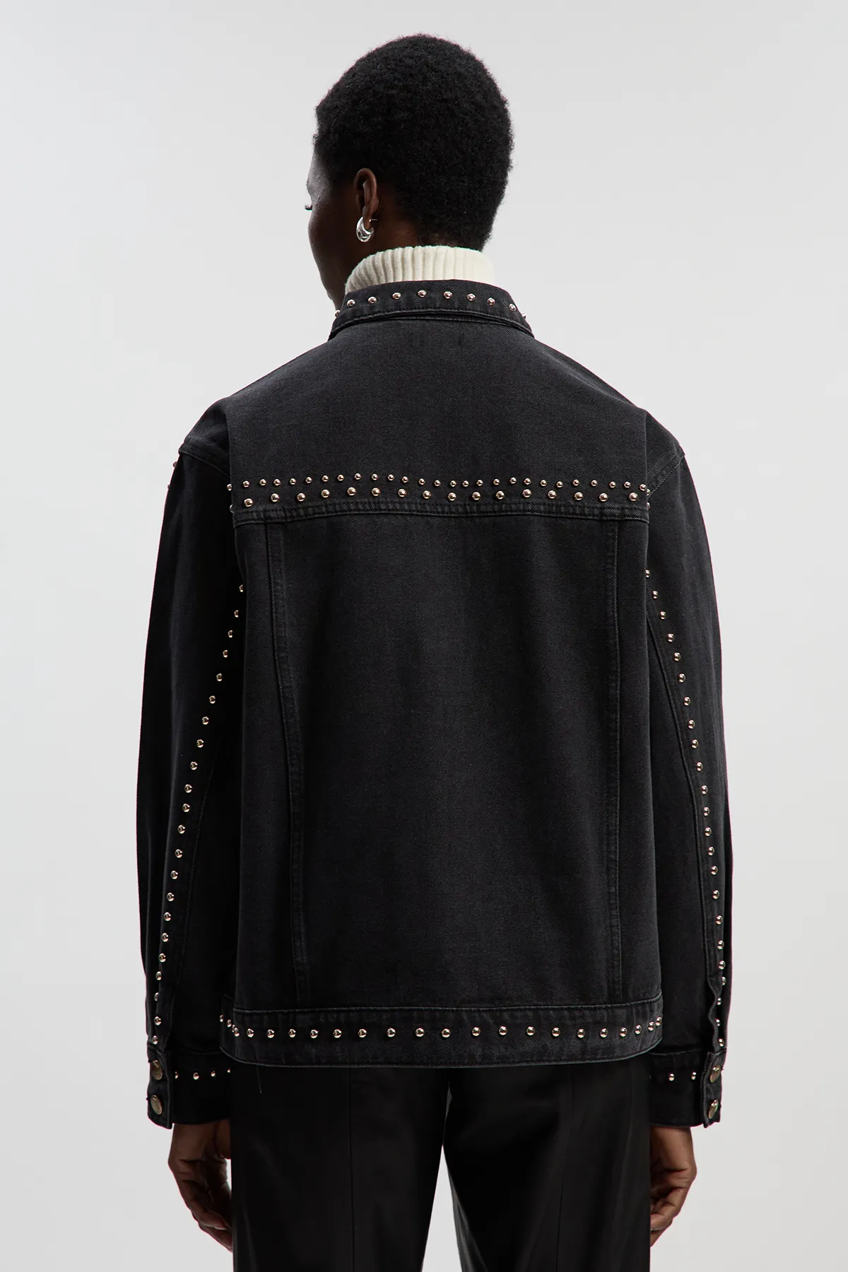 Denim Studded Jacket BKK26690 5 Denim Studded Jacket BKK26690