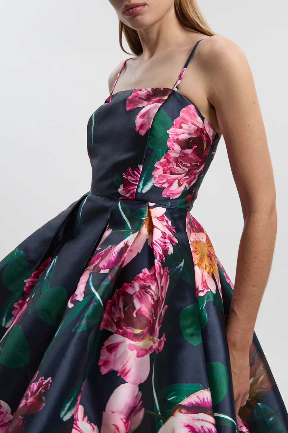 Romantic Floral Print Prom Woven Mini Dress BKK26726 3 Romantic Floral Print Prom Woven Mini Dress BKK26726