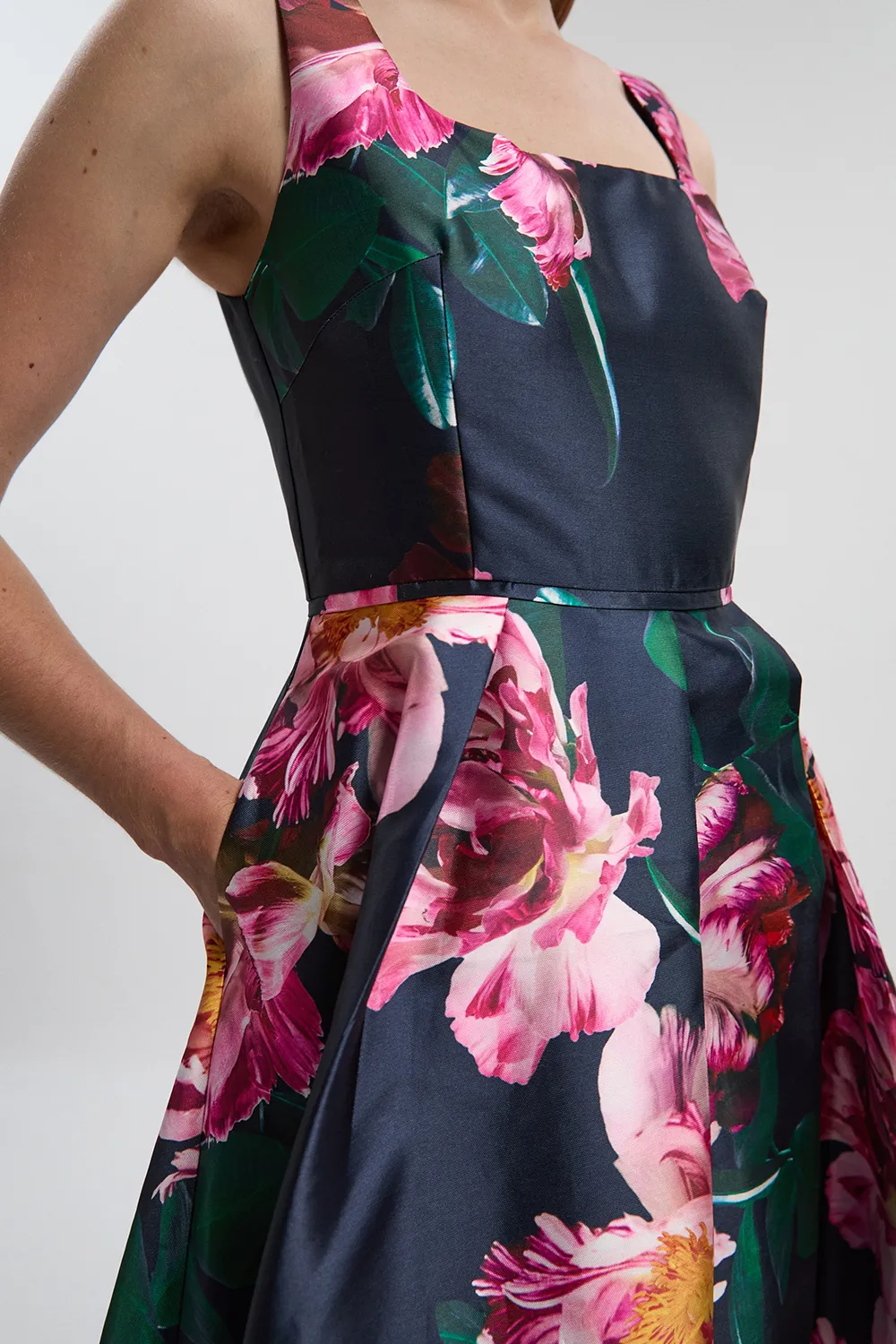 Romantic Floral Print Prom Woven Maxi Dress BKK26727 3 Romantic Floral Print Prom Woven Maxi Dress BKK26727