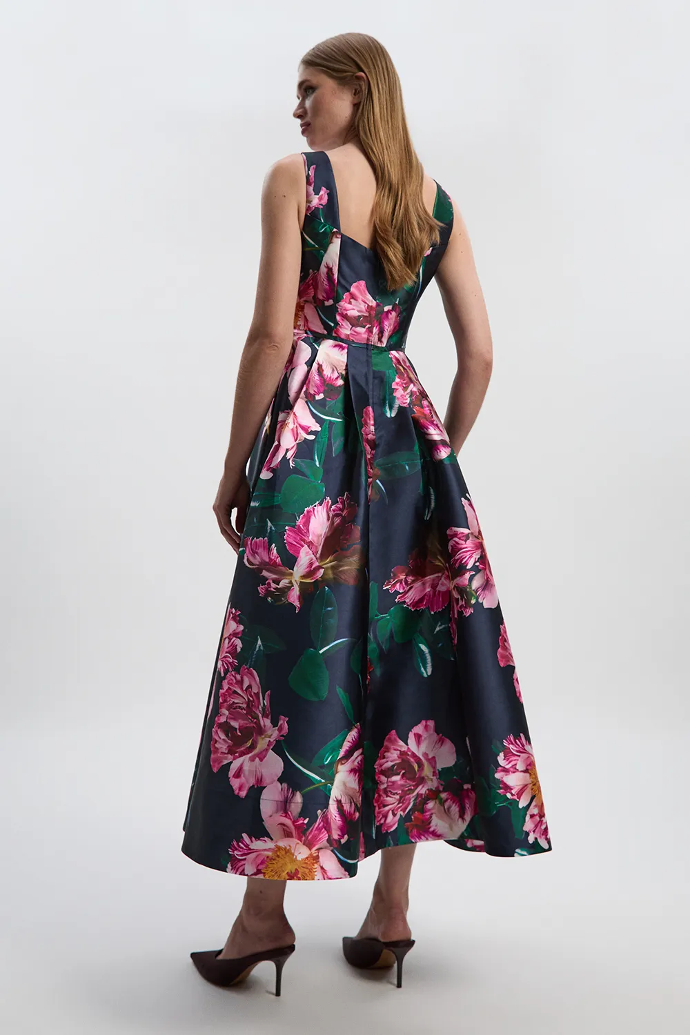 Romantic Floral Print Prom Woven Maxi Dress BKK26727 4 Romantic Floral Print Prom Woven Maxi Dress BKK26727