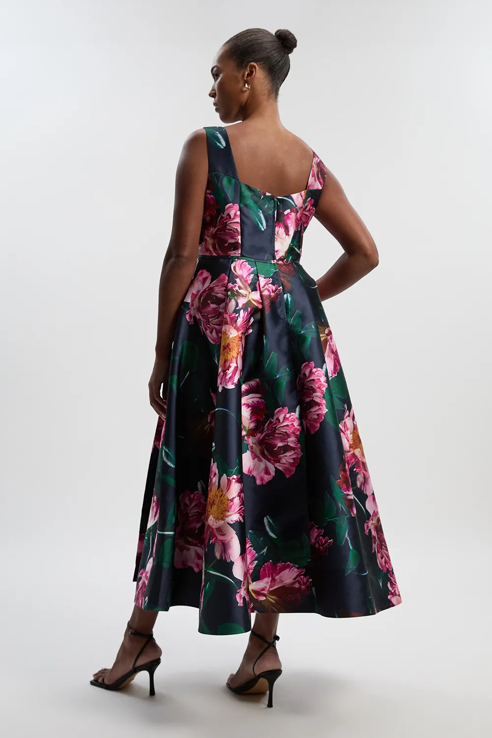 Plus Size Romantic Floral Print Prom Woven Maxi Dress BKK26728 4 Plus Size Romantic Floral Print Prom Woven Maxi Dress BKK26728