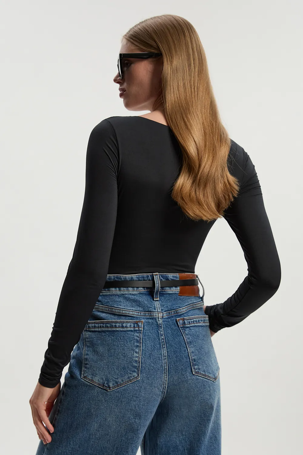 Scoop Neck Long Sleeve Contour Jersey Bodysuit BKK26737 5 Scoop Neck Long Sleeve Contour Jersey Bodysuit BKK26737