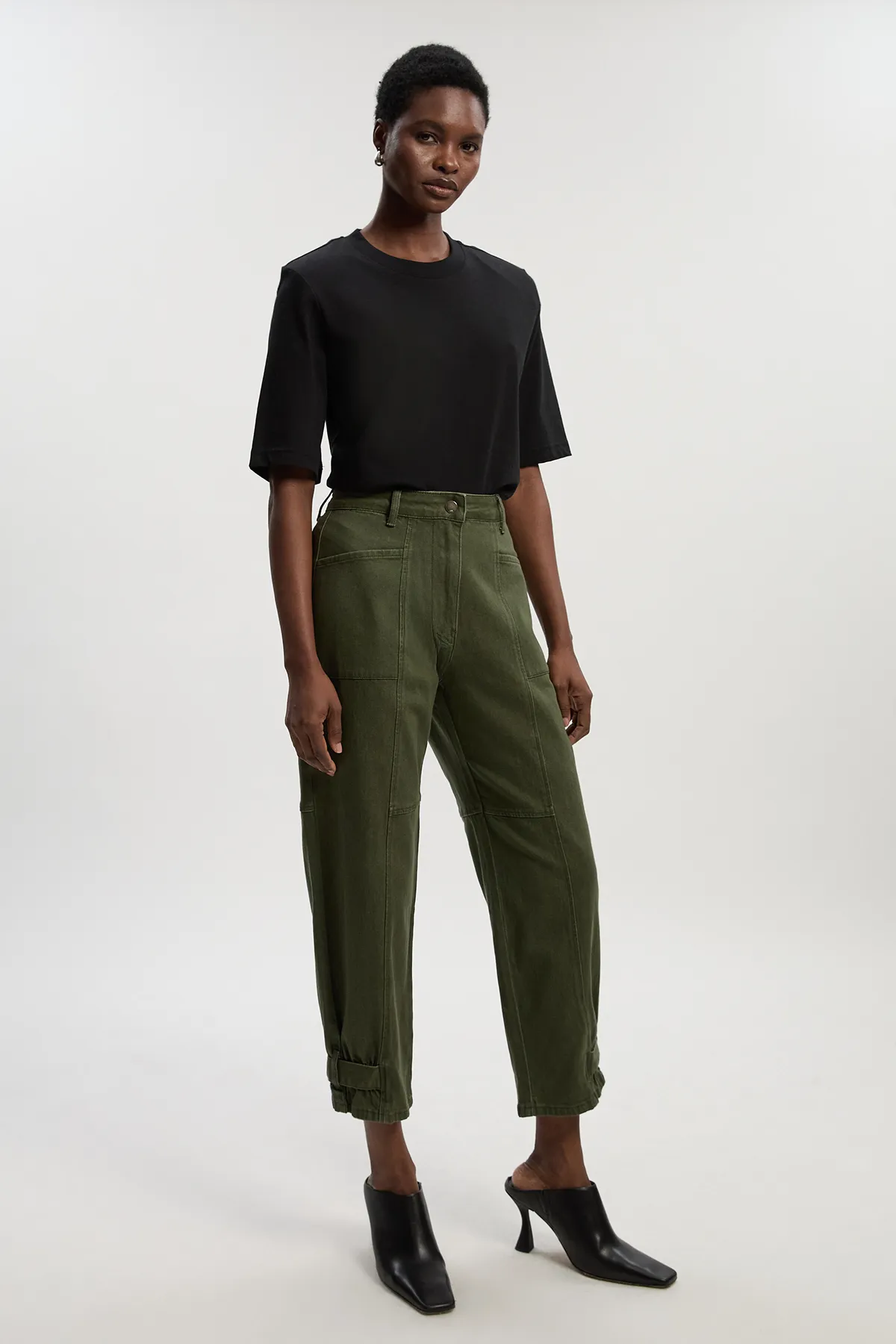 Denim Utility Cuff Hem Trouser BKK26756