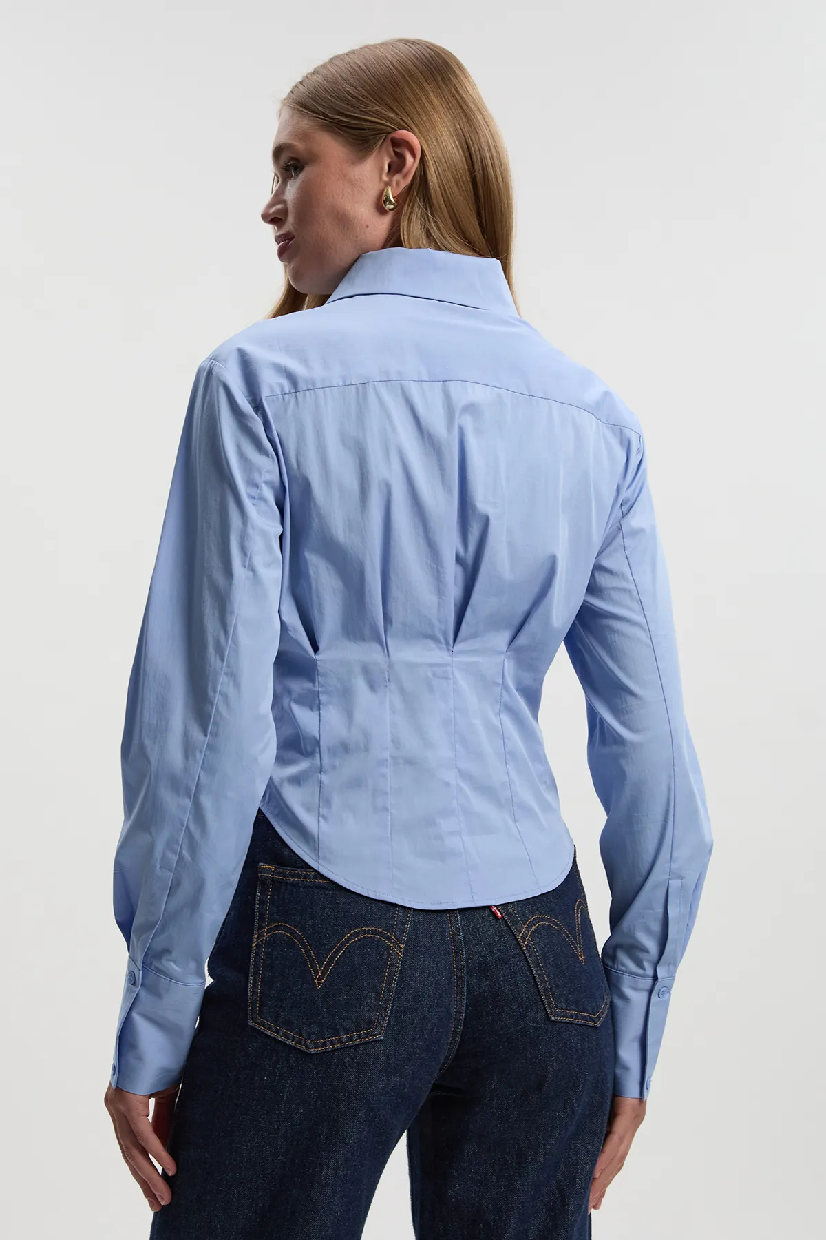 Crepe Pleating Detail Woven Shirt BKK26790 5 Crepe Pleating Detail Woven Shirt BKK26790