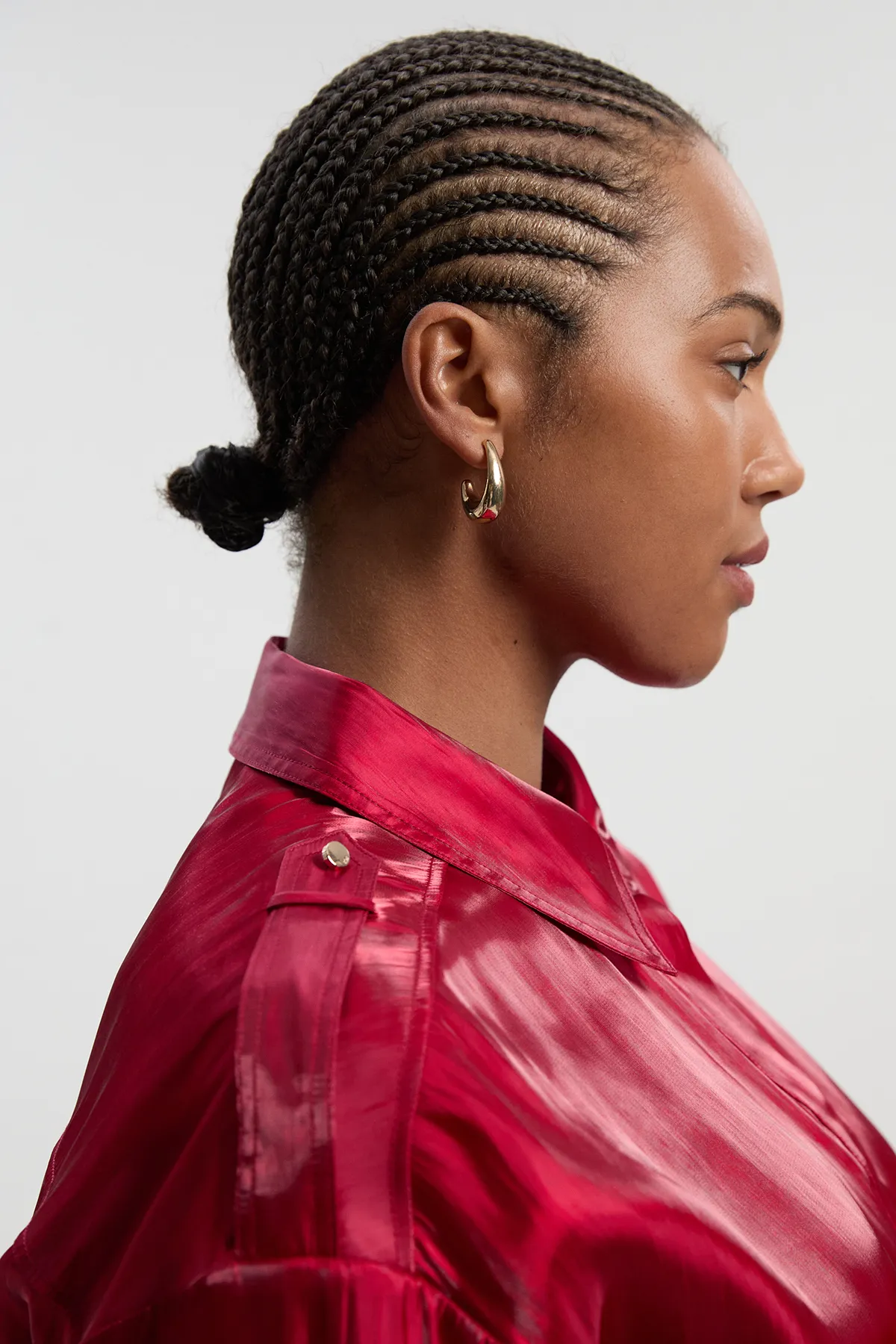 Plus Size Metallic Woven Collared Shirt BKK26796 3 Plus Size Metallic Woven Collared Shirt BKK26796