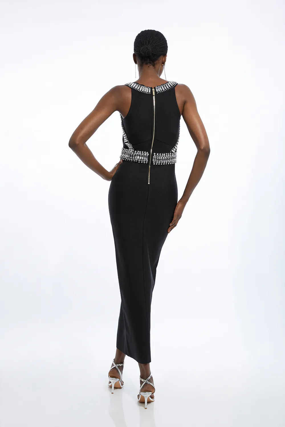 Bandage Figure Form Knit Embellished Maxi Dress BKK26858 5 Bandage Figure Form Knit Embellished Maxi Dress BKK26858