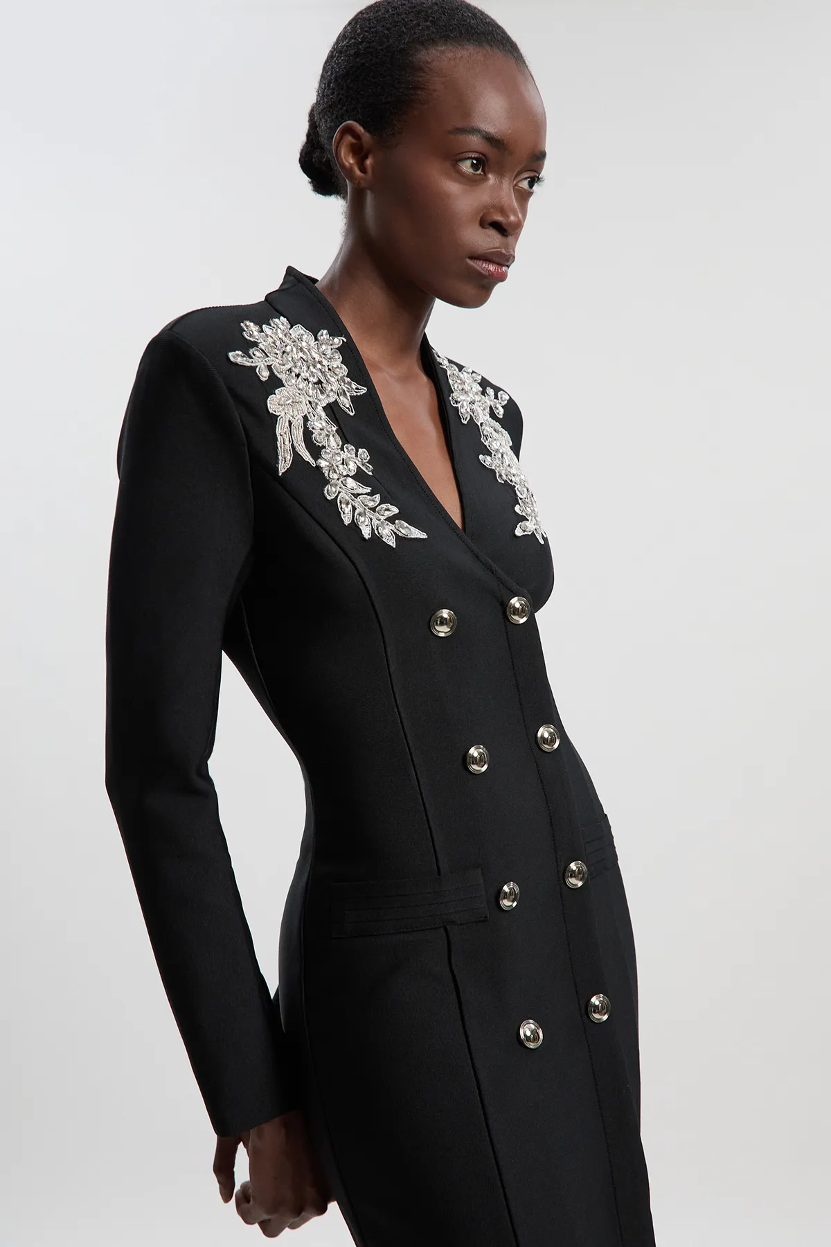 Bandage Form Fitting Embellished Maxi Dress BKK26863