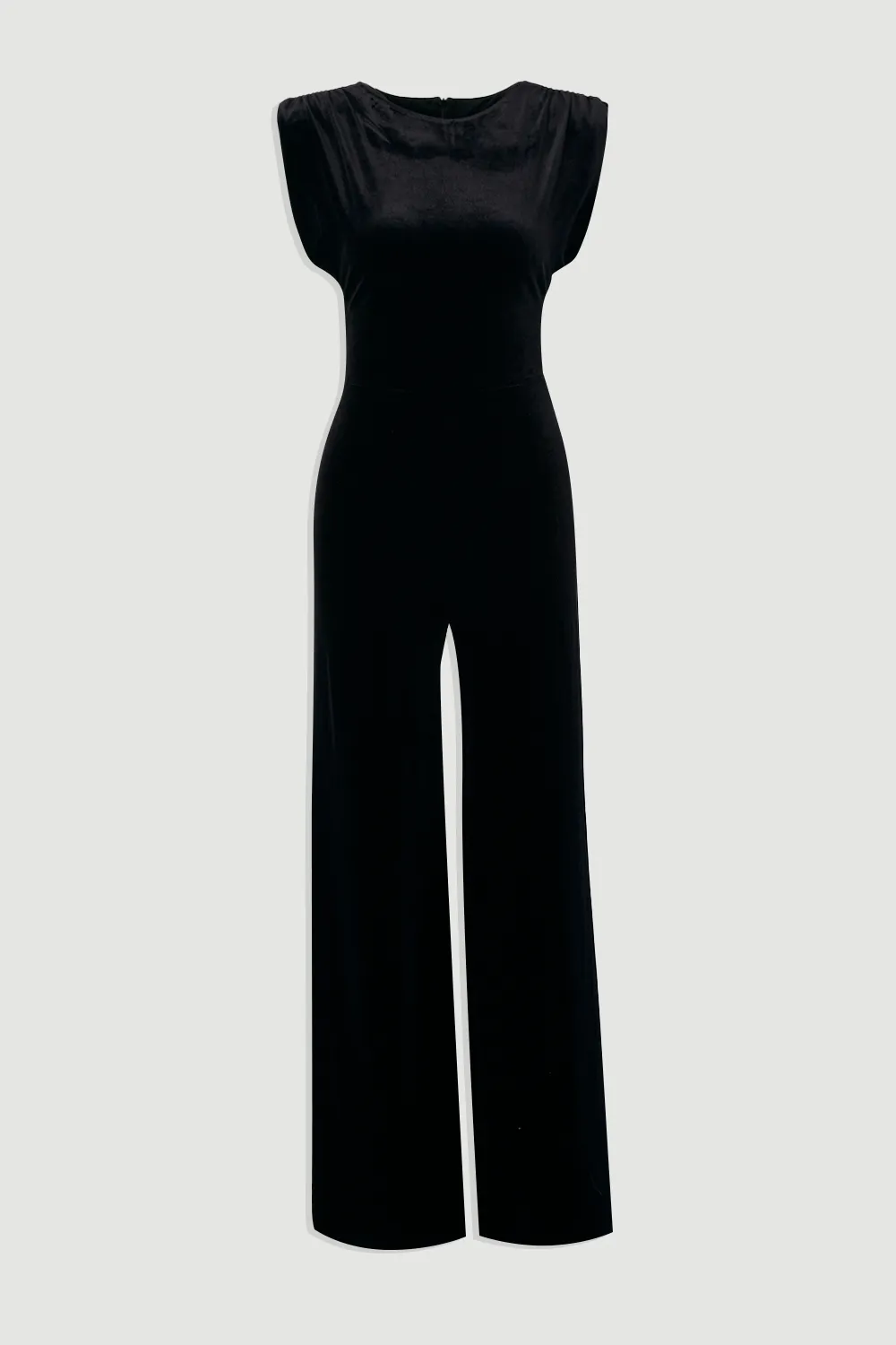 Stretch Velvet Strong Shoulder Jumpsuit BKK27032 4 Stretch Velvet Strong Shoulder Jumpsuit BKK27032