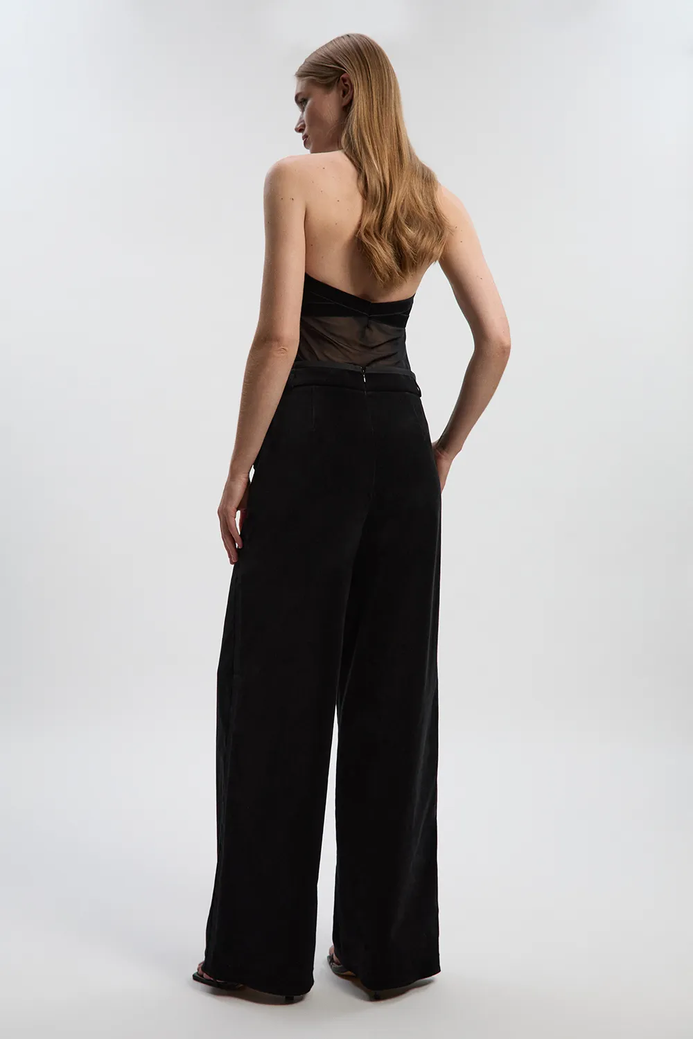 Velvet Groisgrain Tailored Wide Leg Pants BKK27183 4 Velvet Groisgrain Tailored Wide Leg Pants BKK27183