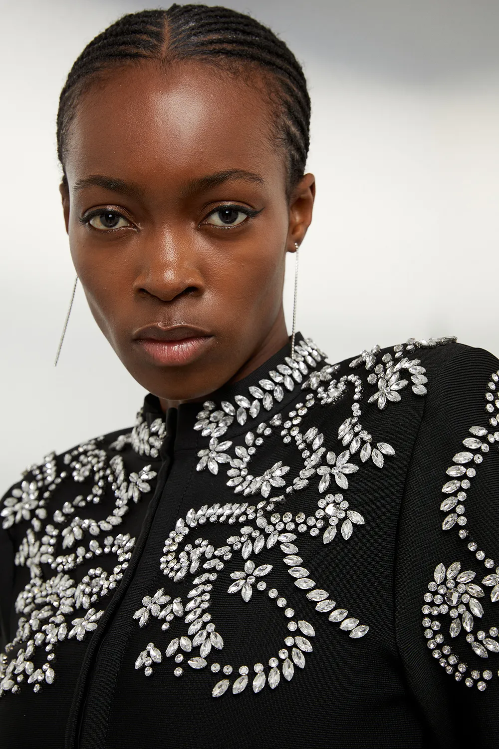 Figure Form Bandage Embellished Knit Jacket BKK27220